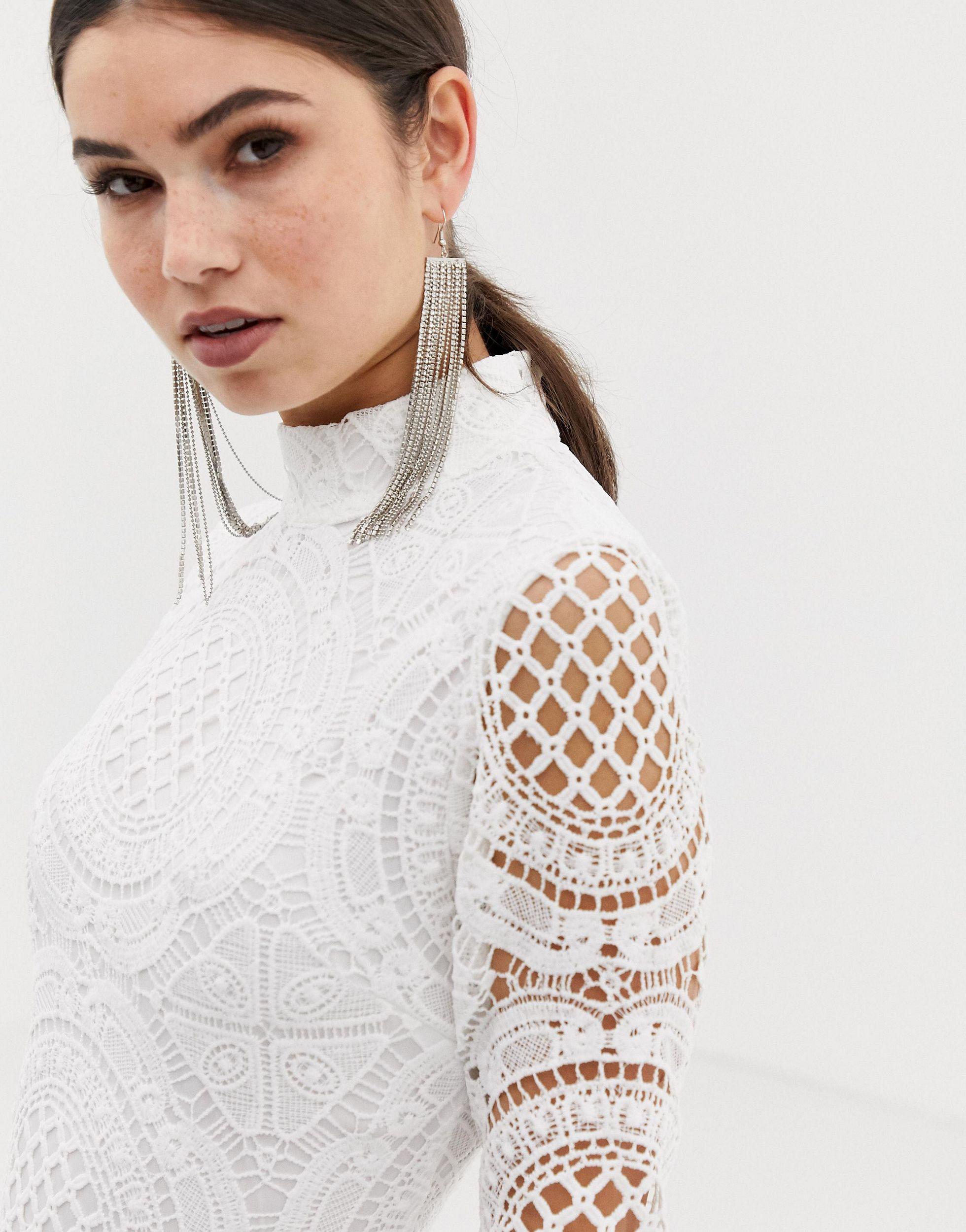Forever unique white lace dress 2025
