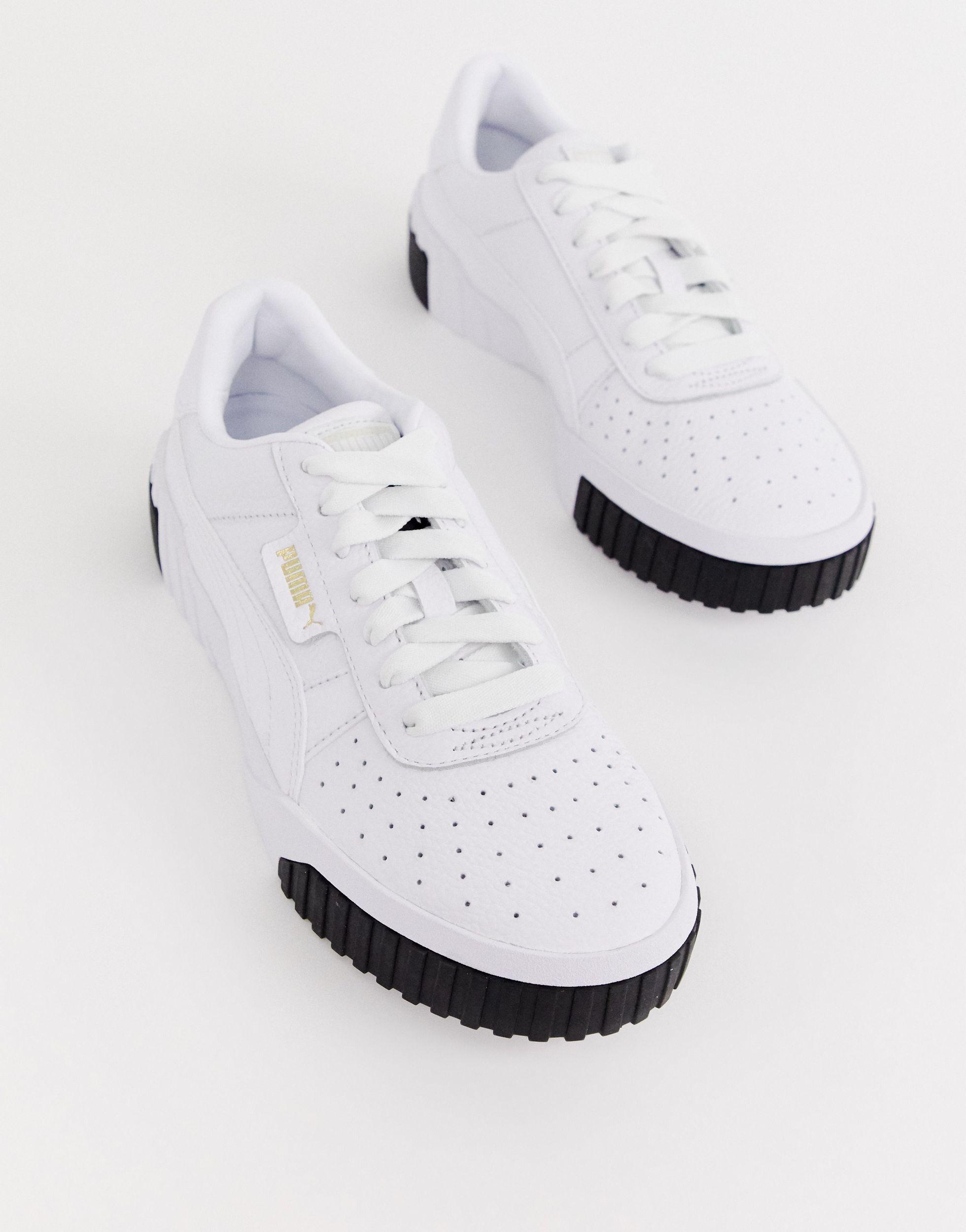 puma cali trainers black and white