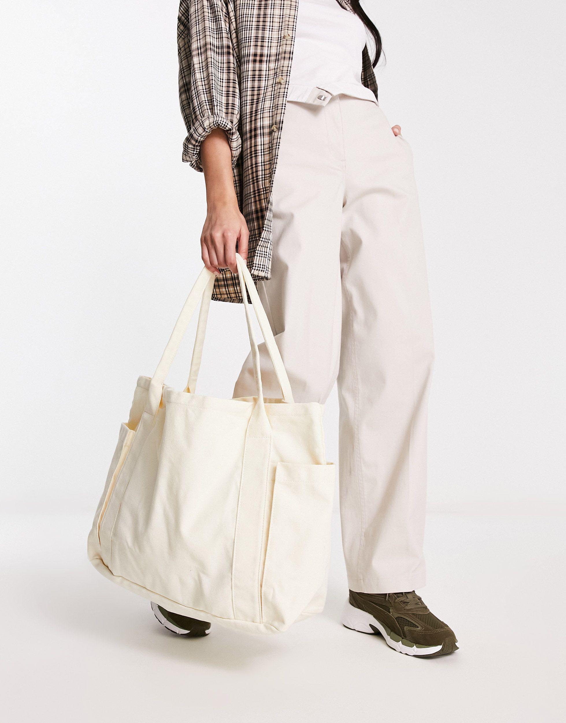 Bolso tote color crudo extragrande de ASOS de color Neutro Lyst