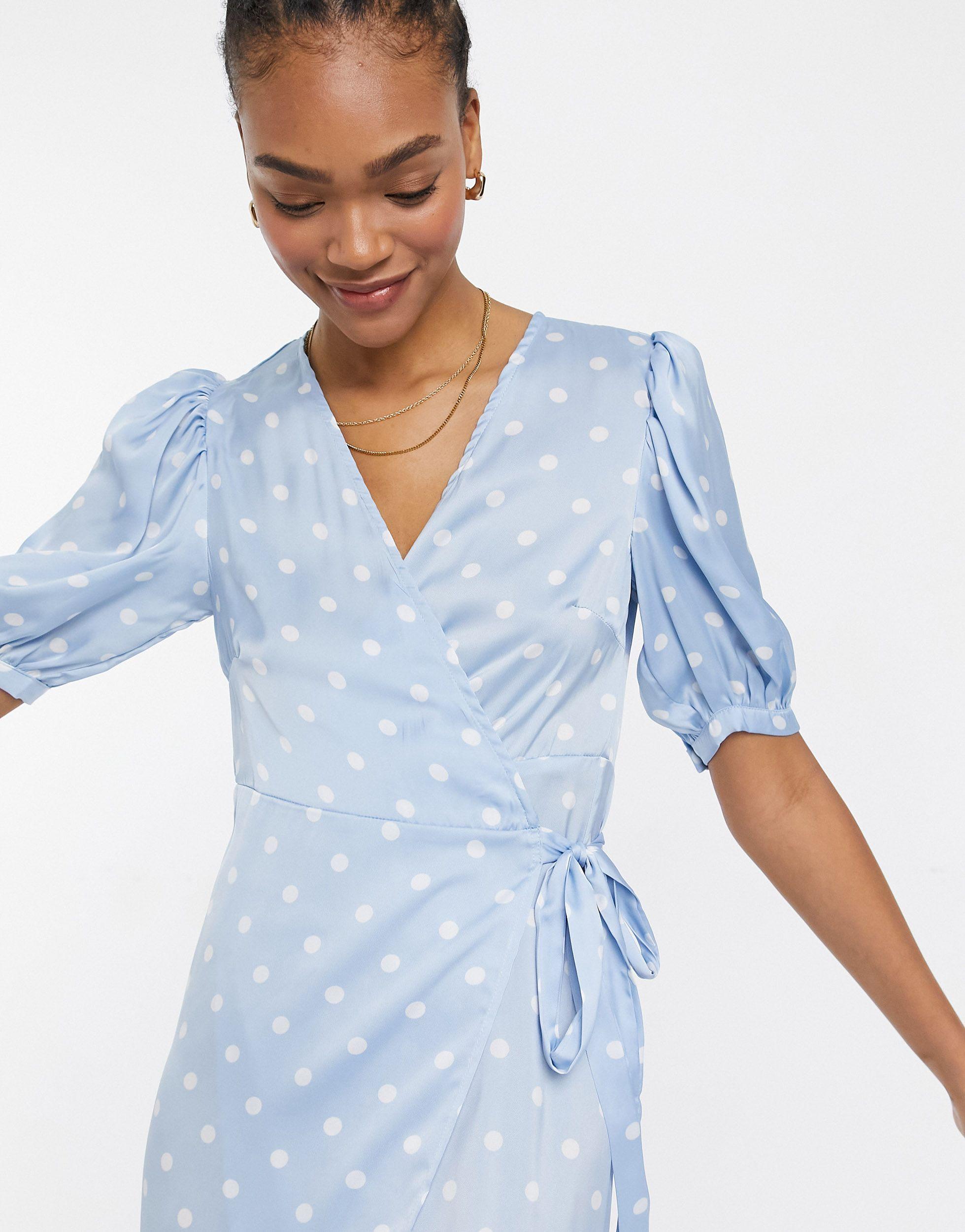Vila Midi Wrap Dress With Balloon 