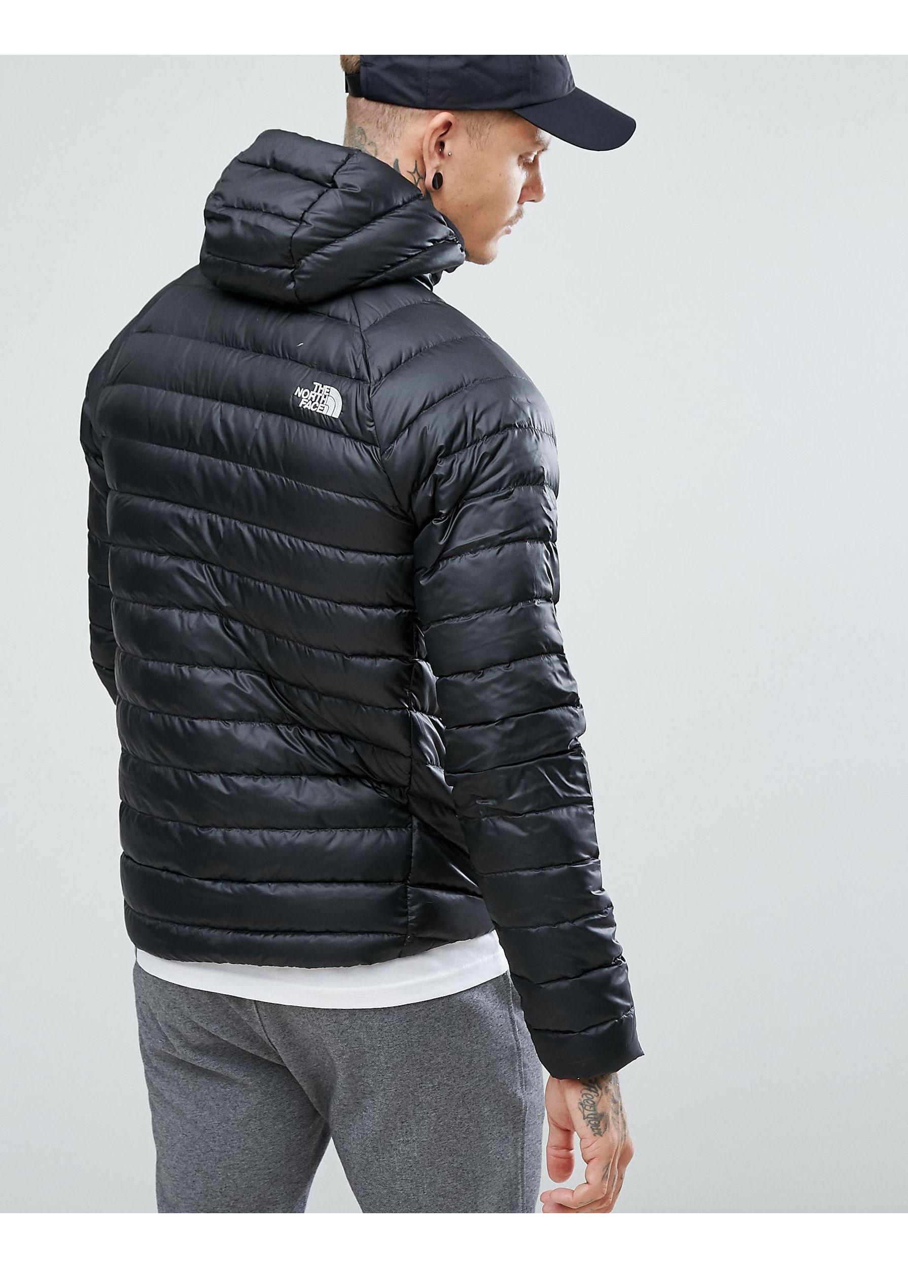 The North Face Trevail Hooded Lightweight Down Jacket In Black for Men |  Lyst UK