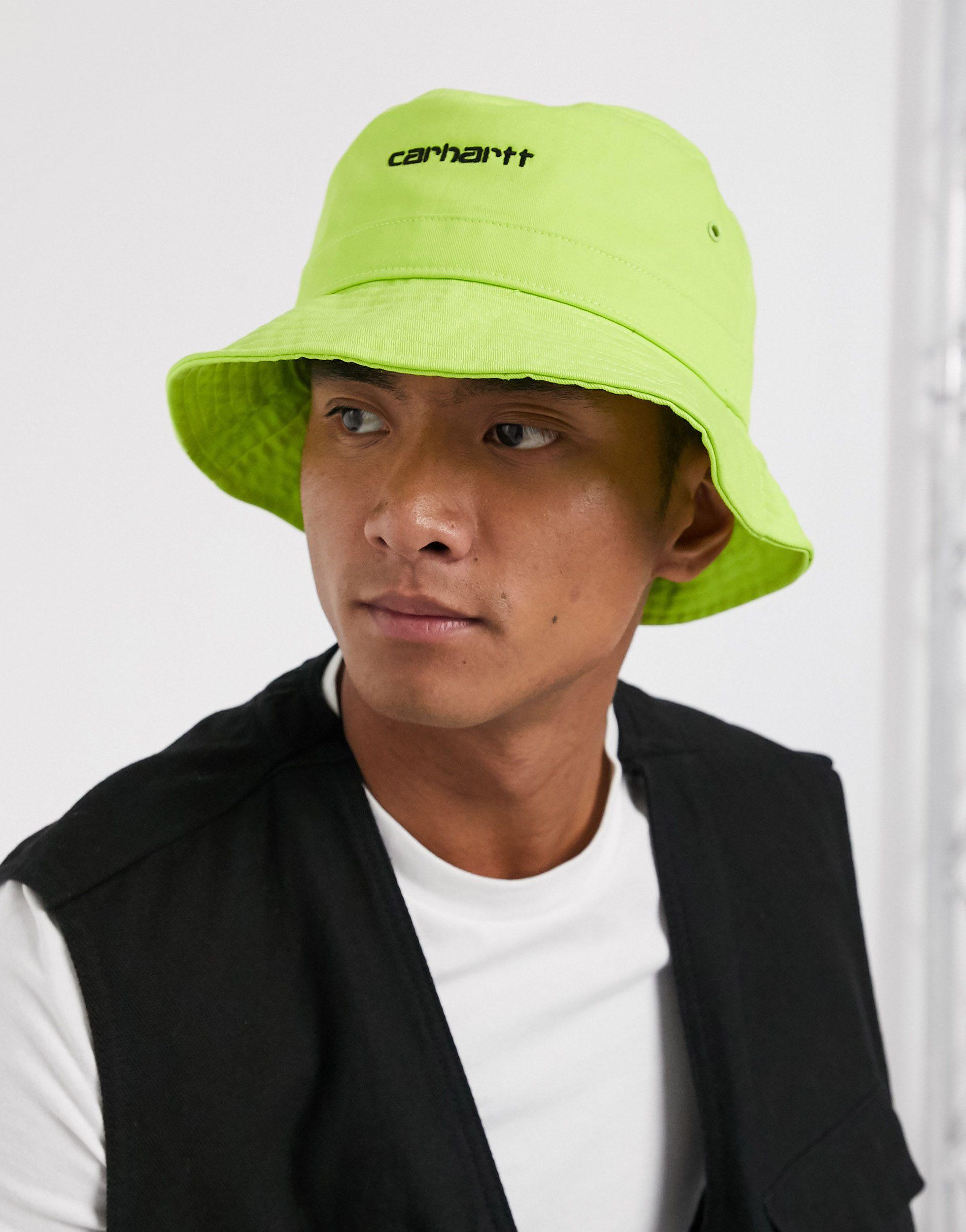 Script - Cappello da pescatore verde limeCarhartt WIP in Cotone da Uomo  colore Verde | Lyst