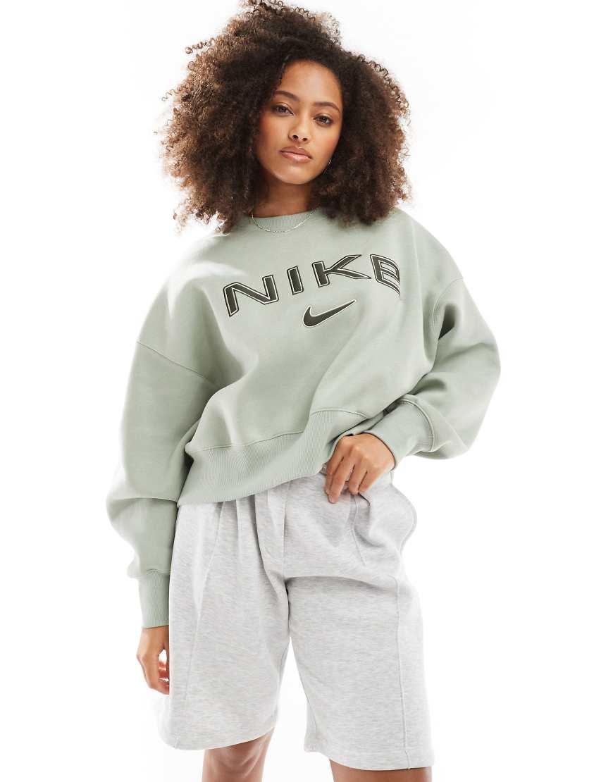 Nike Retro Logo Sweatshirt in Grey Lyst UK