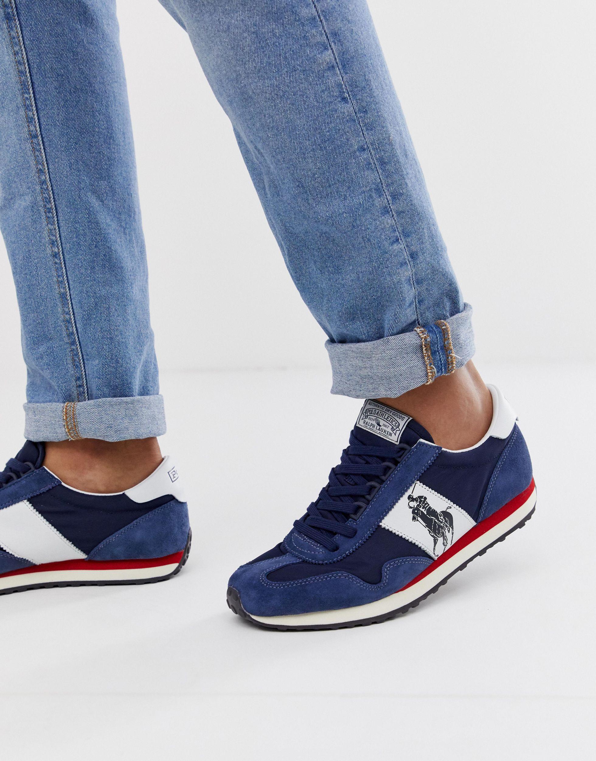 Performance Train 90 - Baskets à empiècements contrastants avec logo joueur  Polo Ralph Lauren pour homme en coloris Bleu | Lyst