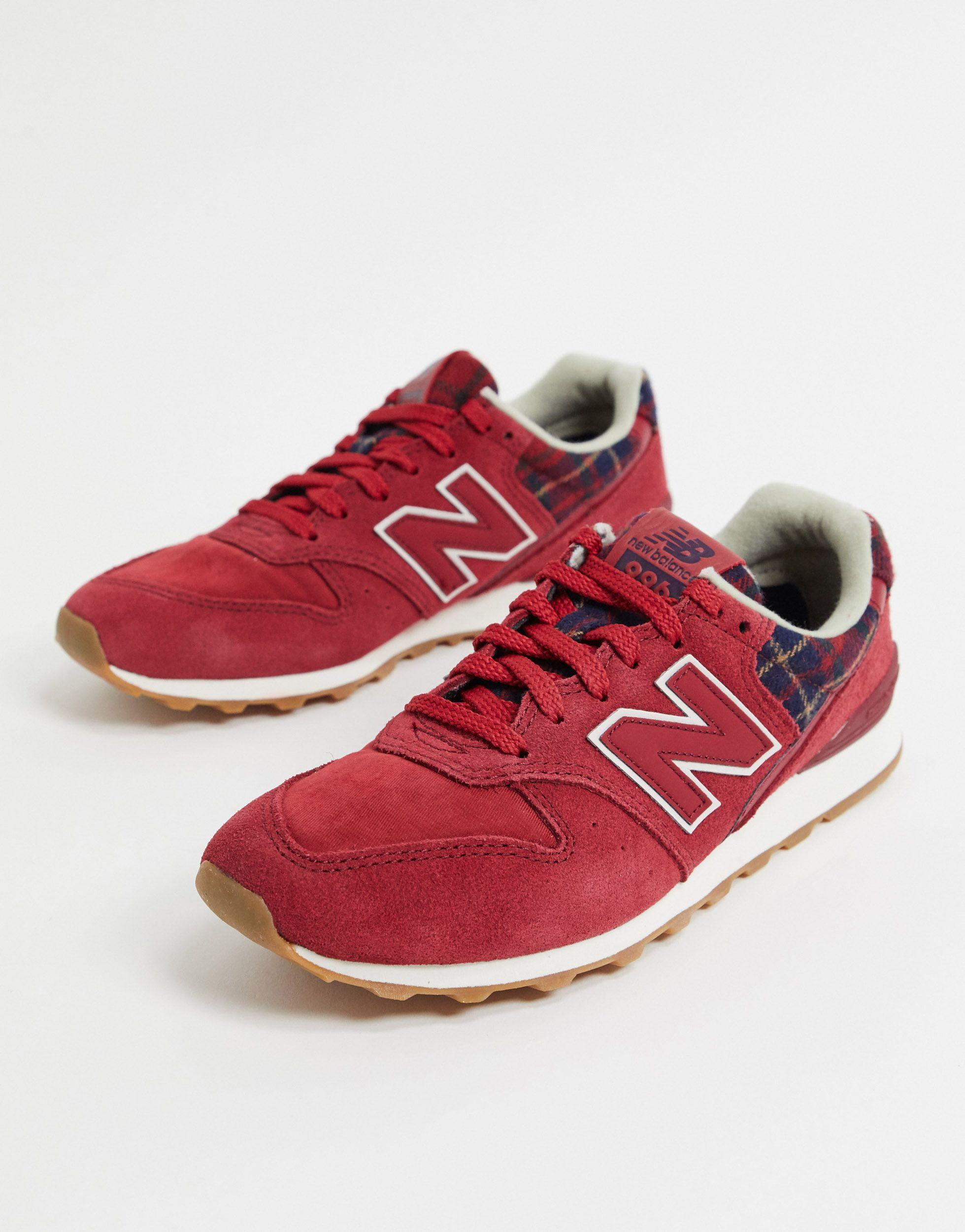 New Balance 996 Trainers Femmes Red Low Top Trainers - Save 51% | Lyst