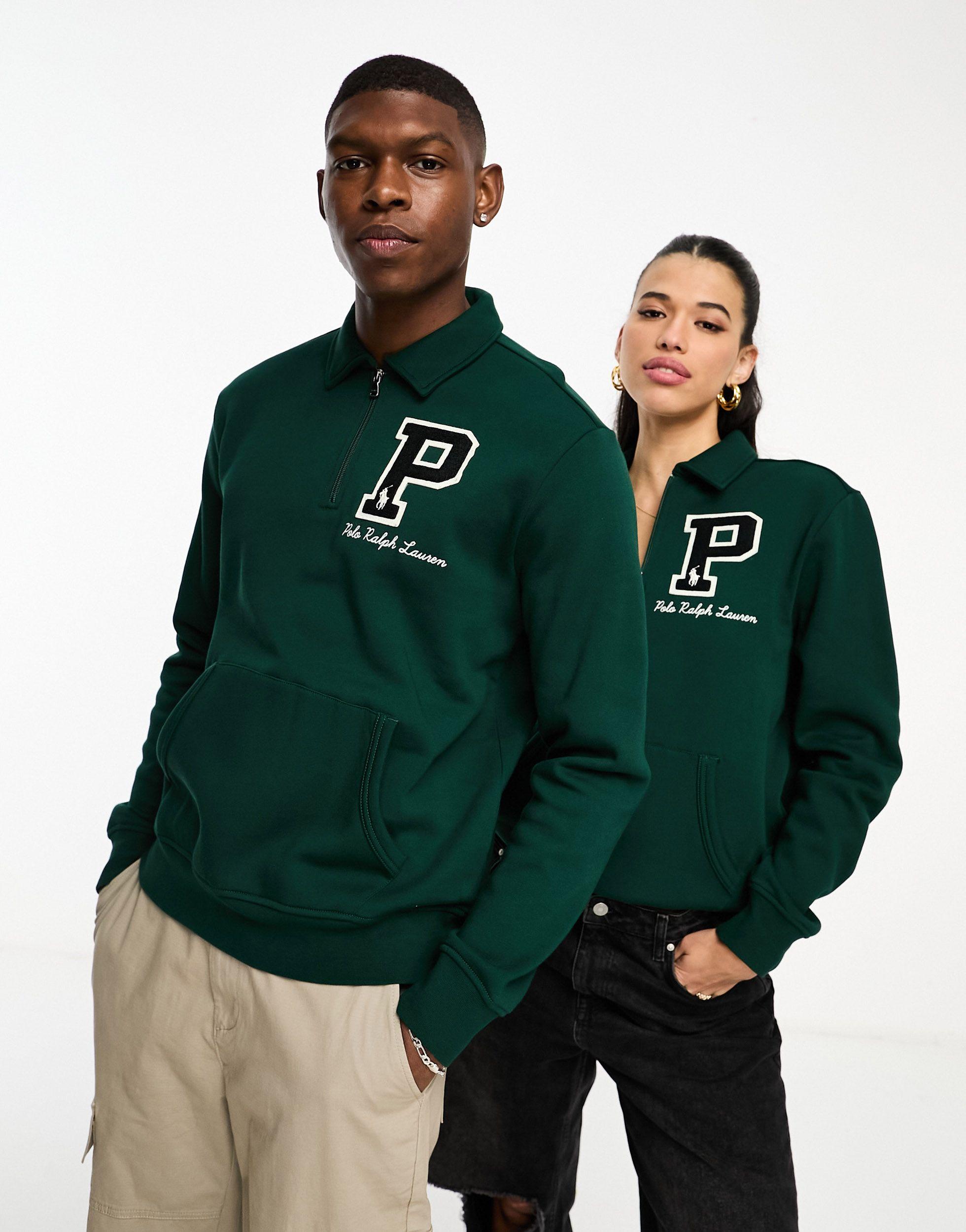 Polo Ralph Lauren X Asos Exclusive Collab Half Zip Sweat With Logo in Green  | Lyst