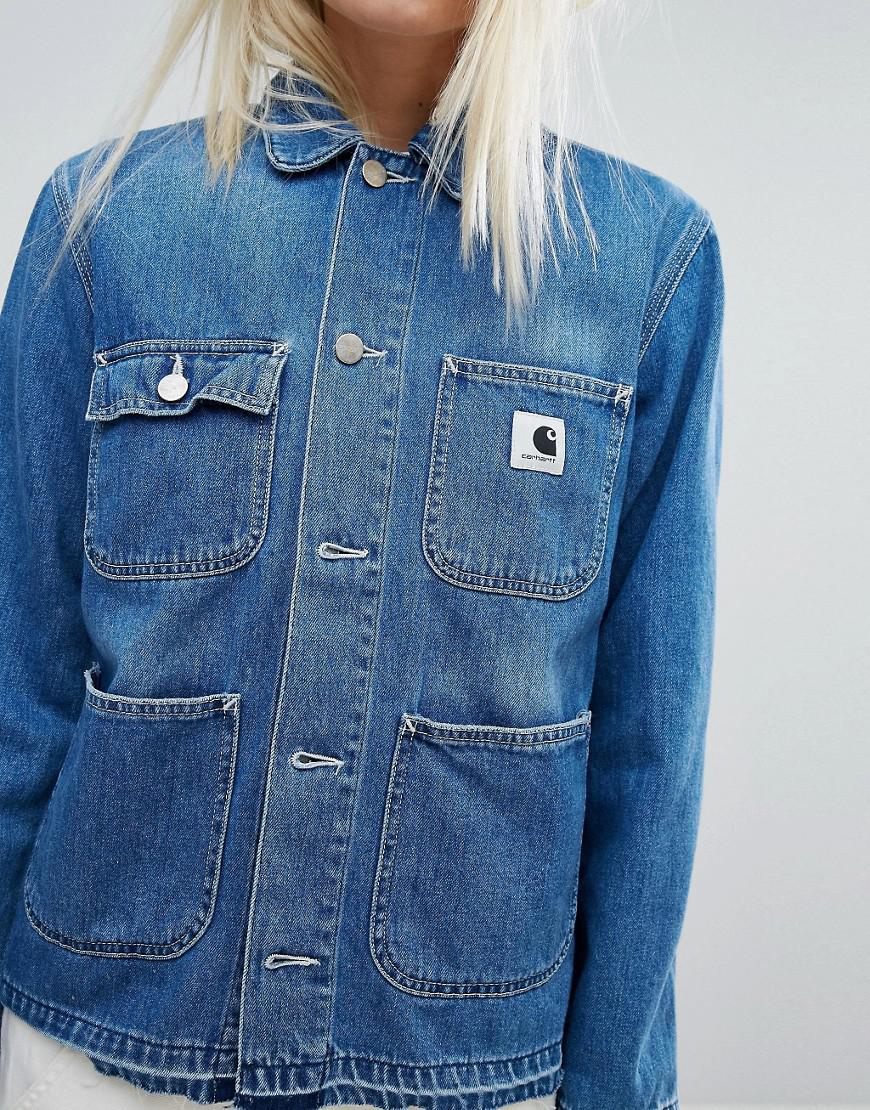 Carhartt WIP Workwear Denim Jacket With Raw Hem in Blue | Lyst