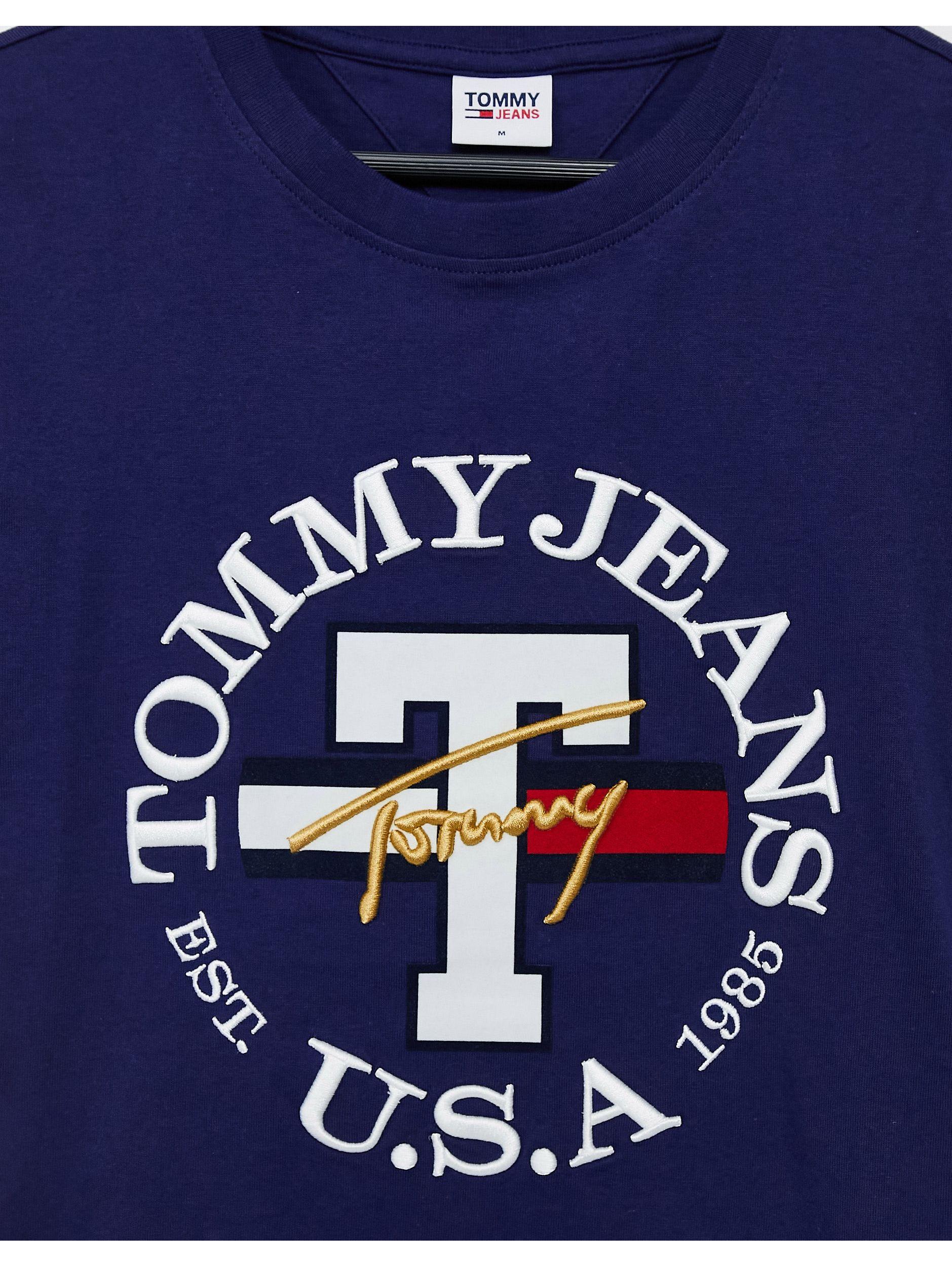 Tommy Hilfiger Timeless Circle Logo T-shirt in Blue for Men | Lyst