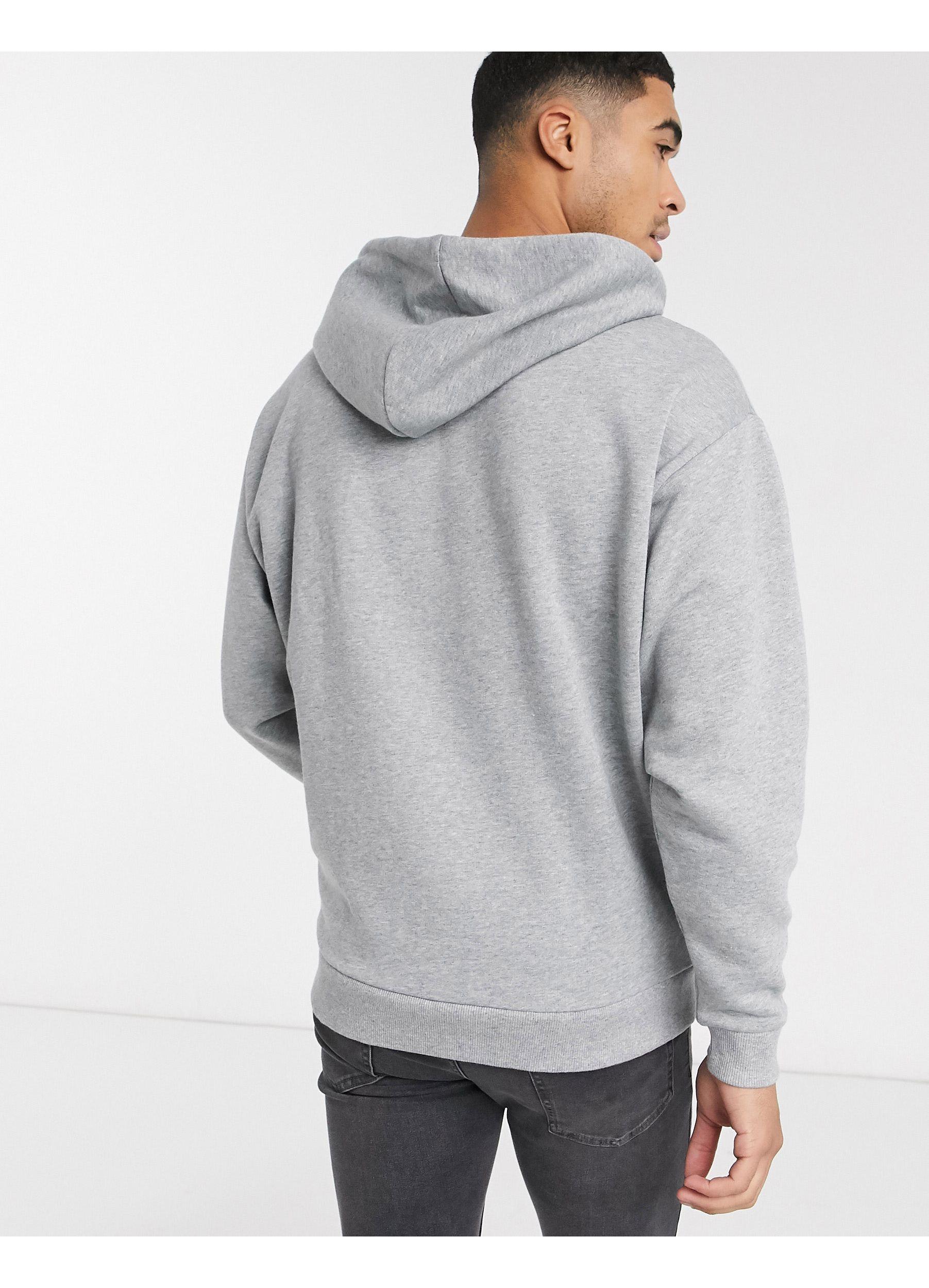 ASOS Oversized Hoodie in Gray for Men | Lyst