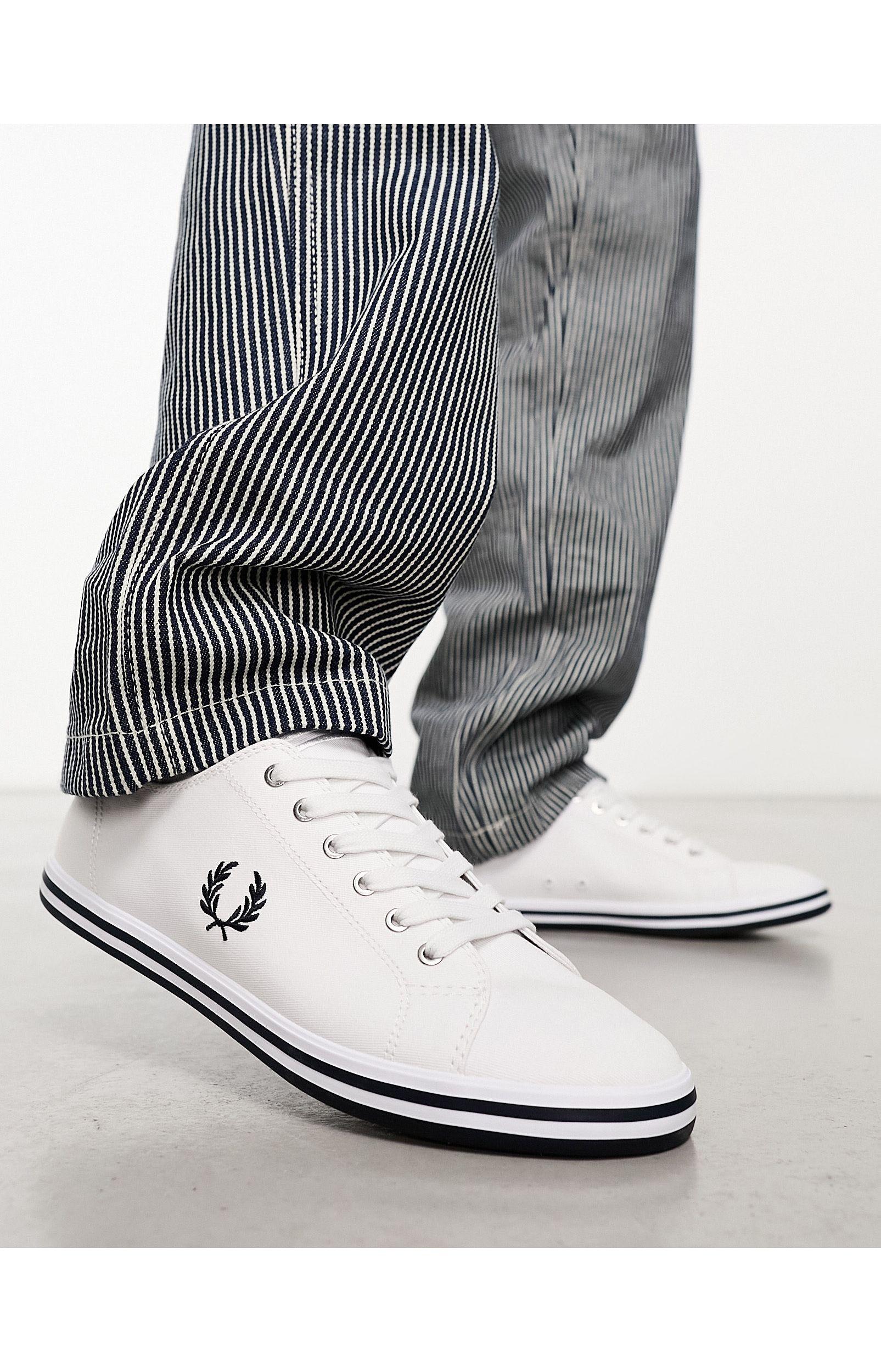 Fred Perry Kingston Twill Sneakers in Gray for Men | Lyst