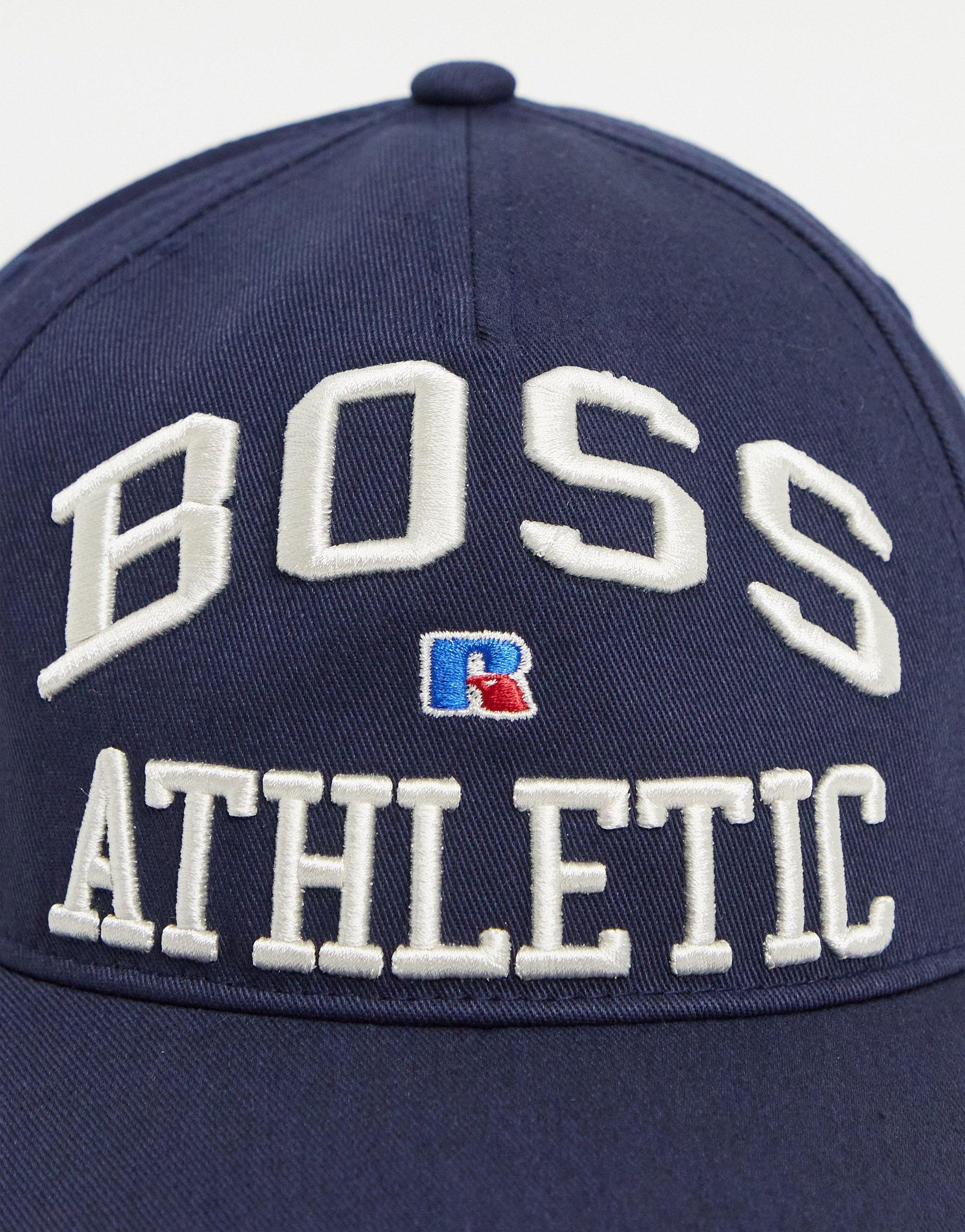 人気が高い ボス 帽子 navy - Beanie - HATS Athletic Russell x Boss アクセサリー メンズ ニット帽、 ビーニー サイズ:No-Size