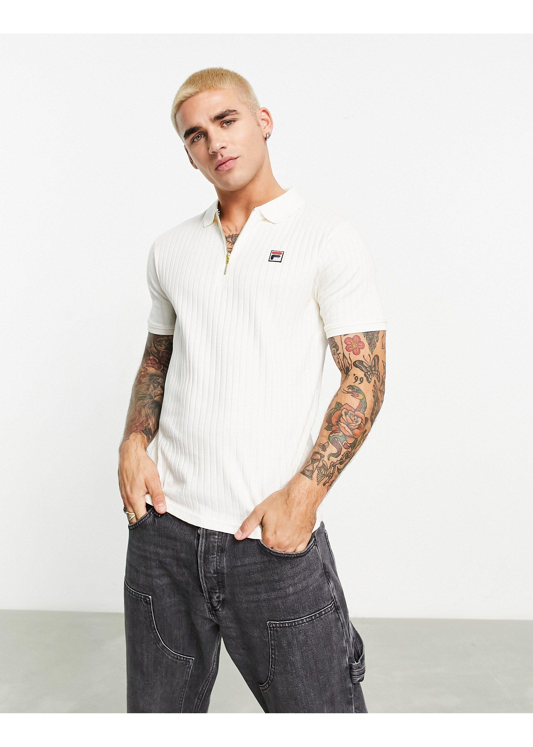 White cheap fila polo