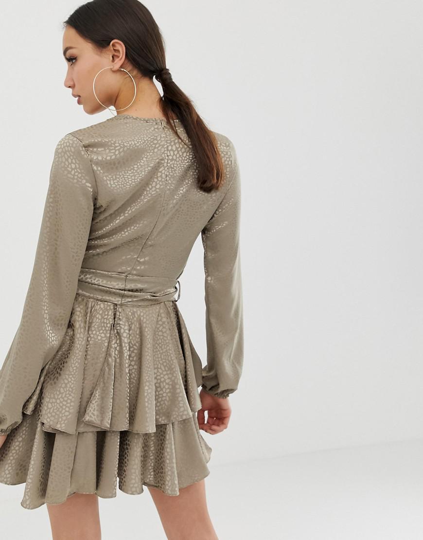 john zack plunge skater dress