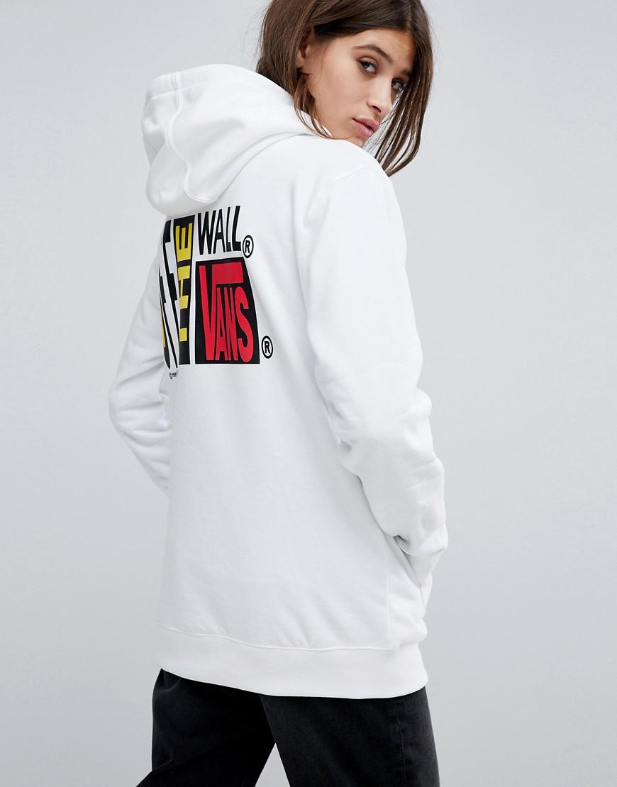 vans off the wall oversized hoodie in beige vans off the wall oversized hoodie in beige