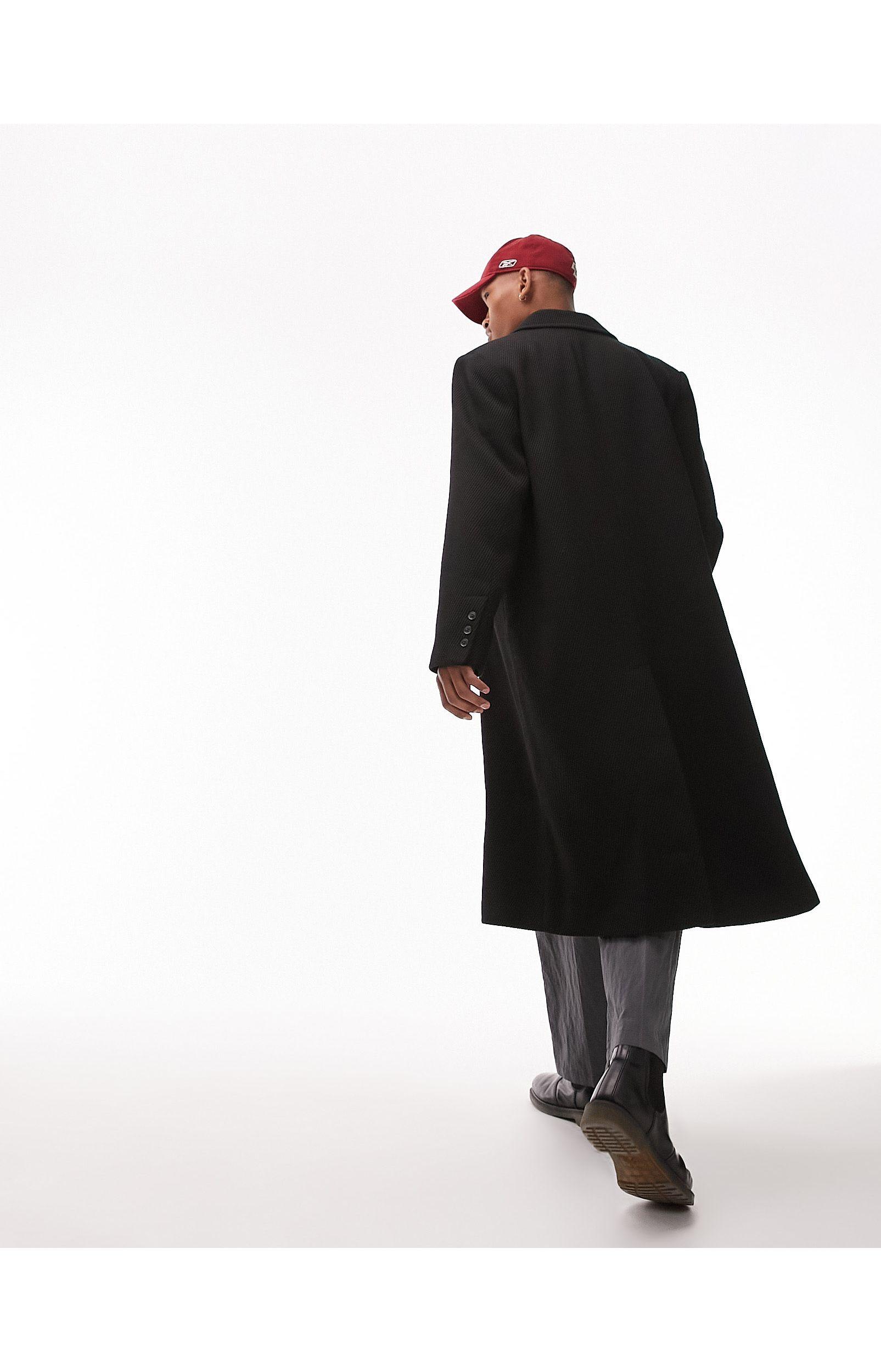 Topman double breasted trench coat top