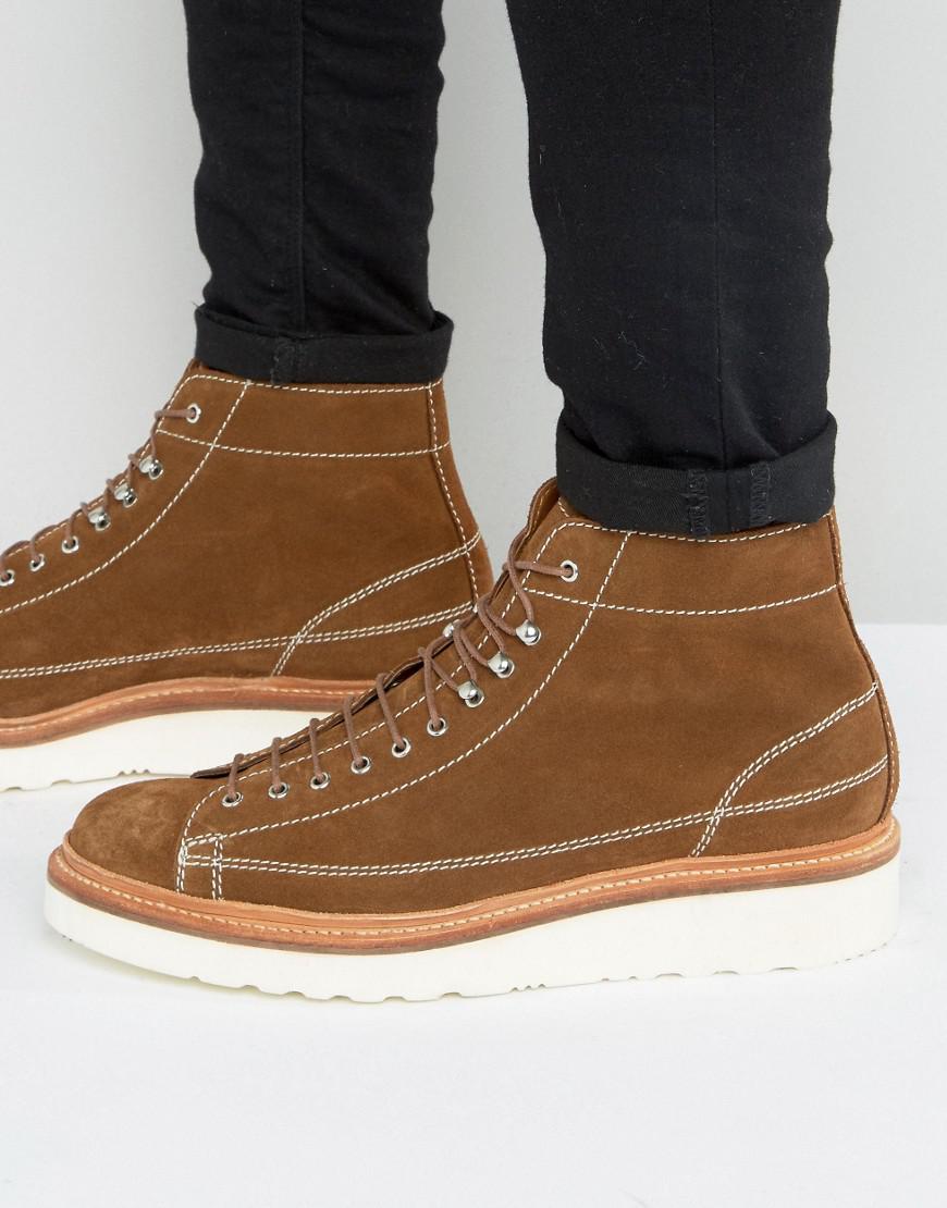 Grenson Andy Suede Monkey Boots in Brown for Men | Lyst