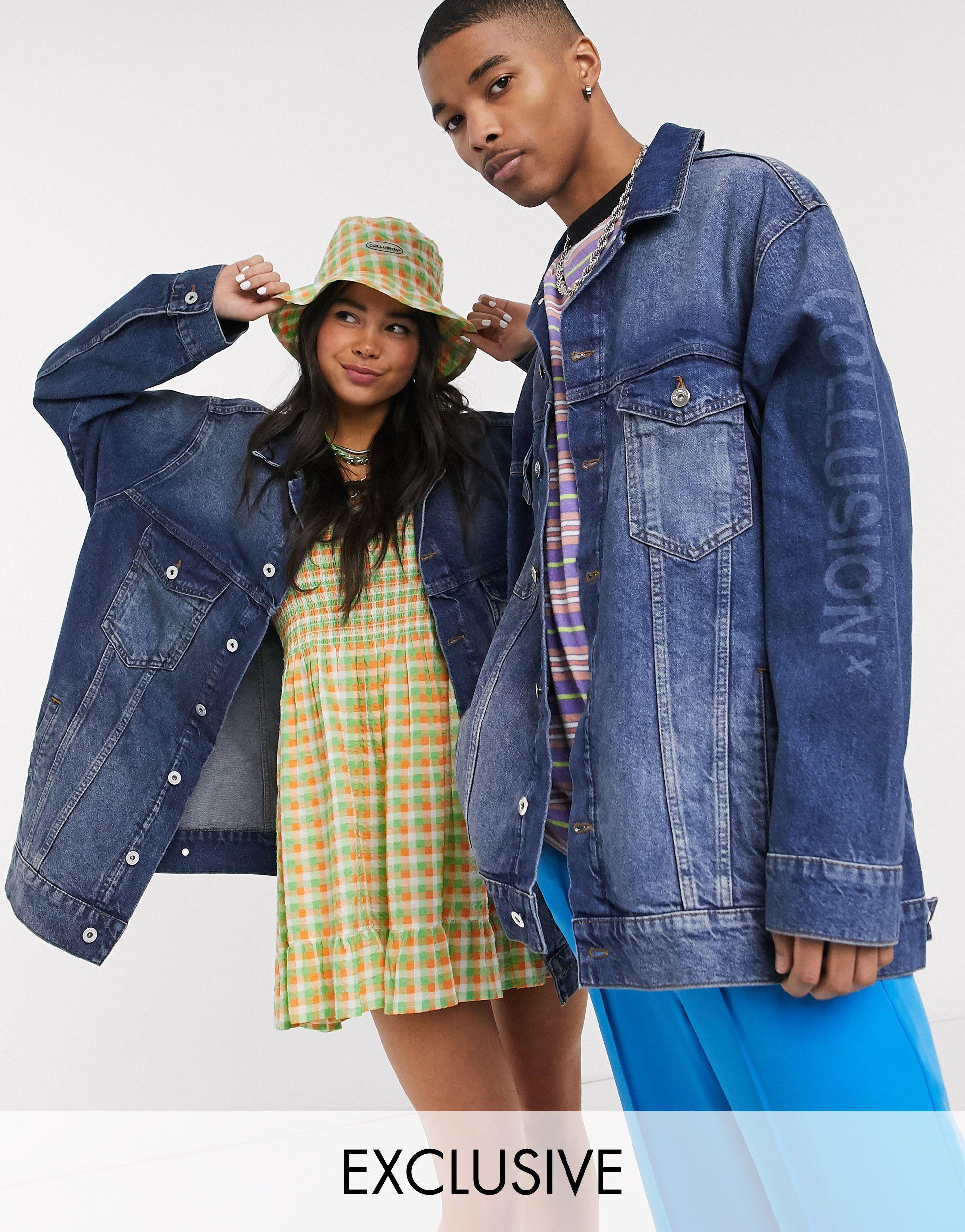 collusion cropped denim jacket