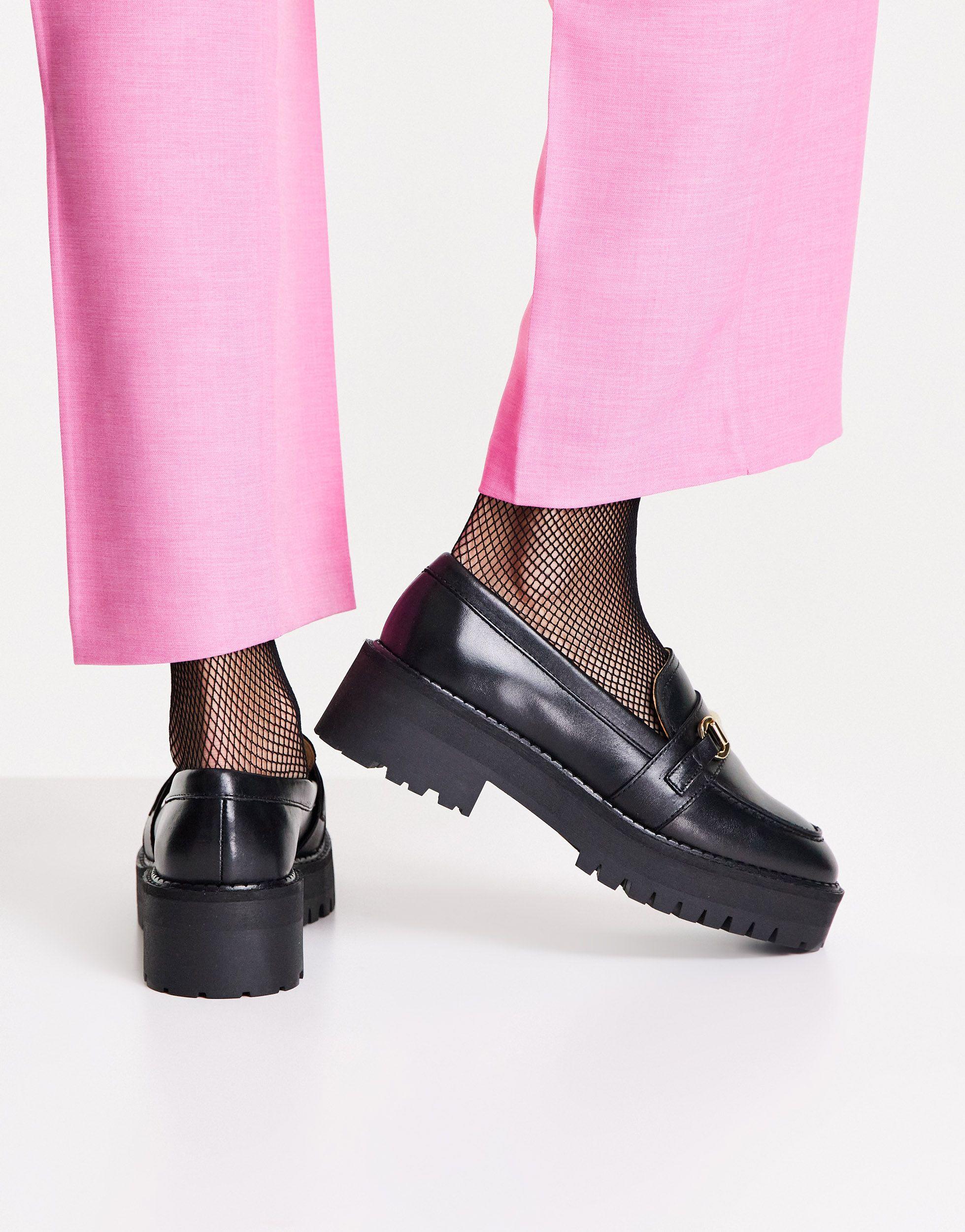 & Other Stories Leather Chunky Sole Loafers in Black | Lyst