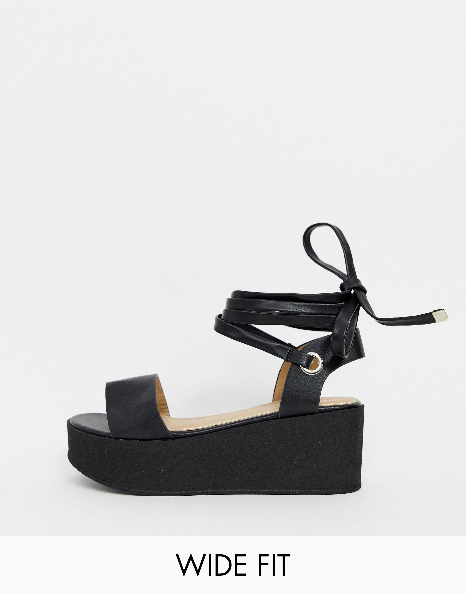 Raid Wide Fit Raid - Denise - Sandalen Met Plateauzool En Brede Pasvorm in  het Zwart | Lyst NL