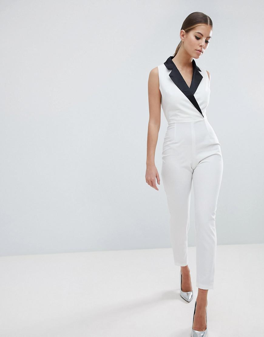 white tuxedo playsuit