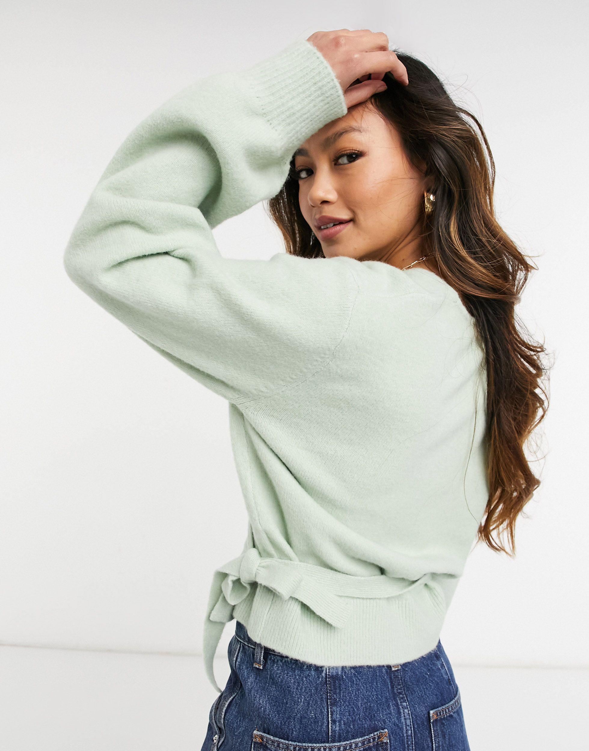 & Other Stories Wrap Cardigan in Green - Lyst