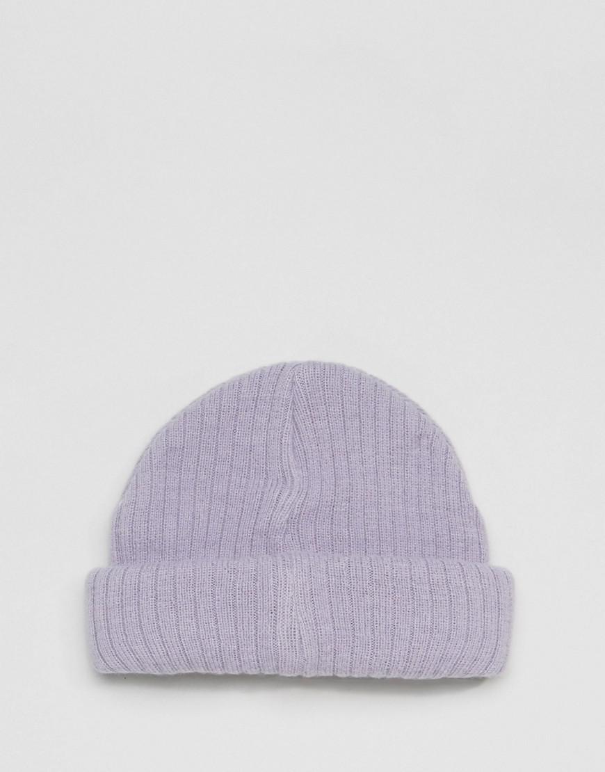 purple fisherman beanie