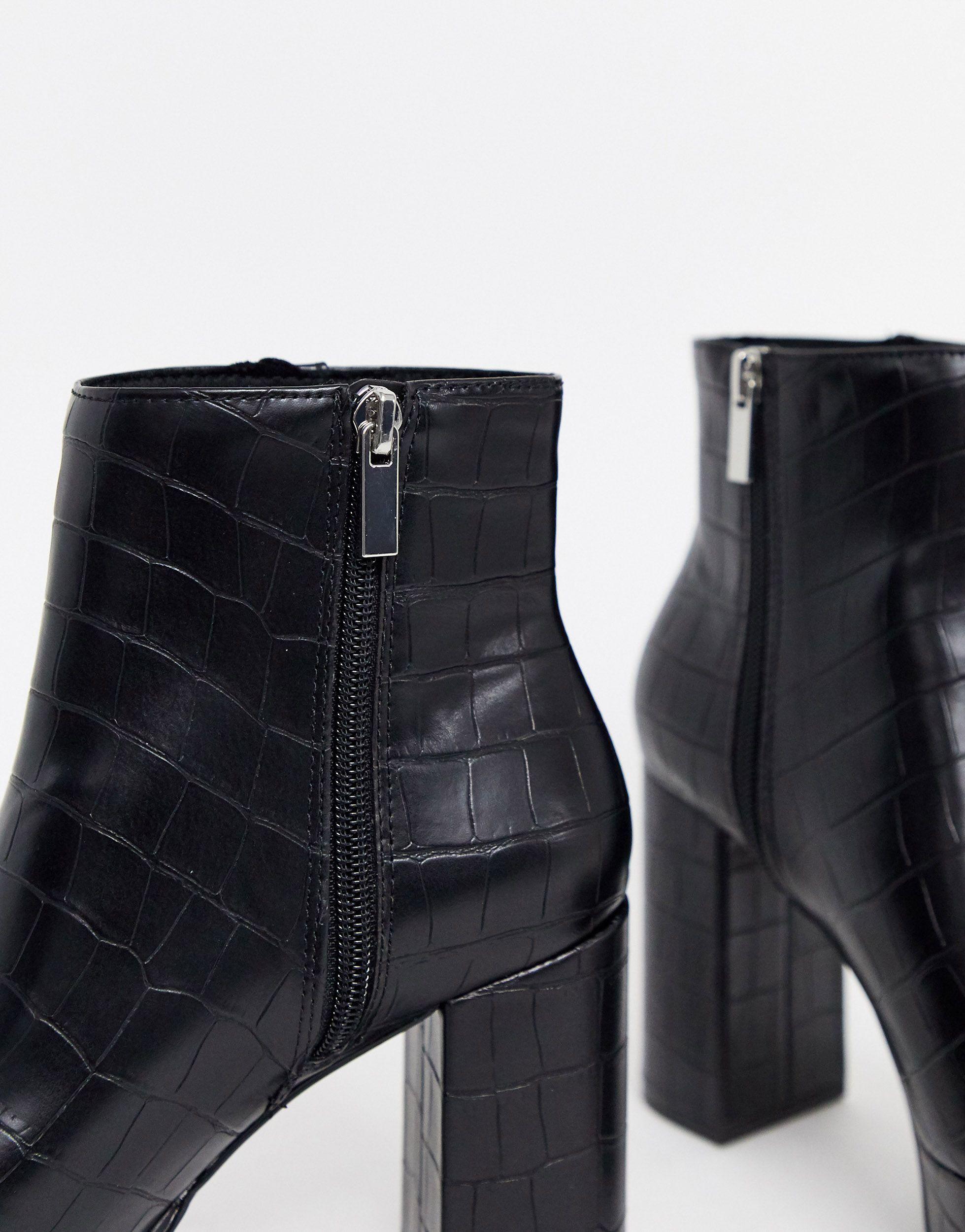 crocodile platform boots