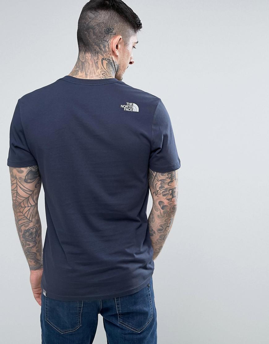 noodzaak markering Uitbreiding The North Face T-shirt With Never Stop Exploring Logo In Navy in Blue for  Men | Lyst
