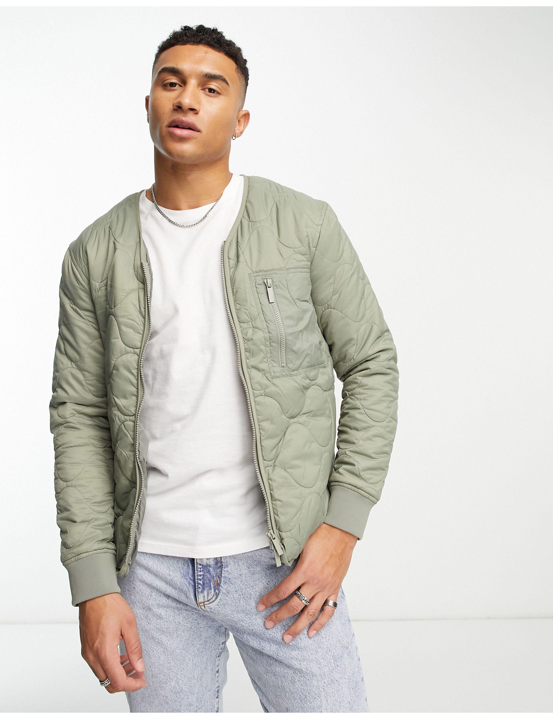 SELECTED Onion Quilted Jacket in Green for Men Lyst