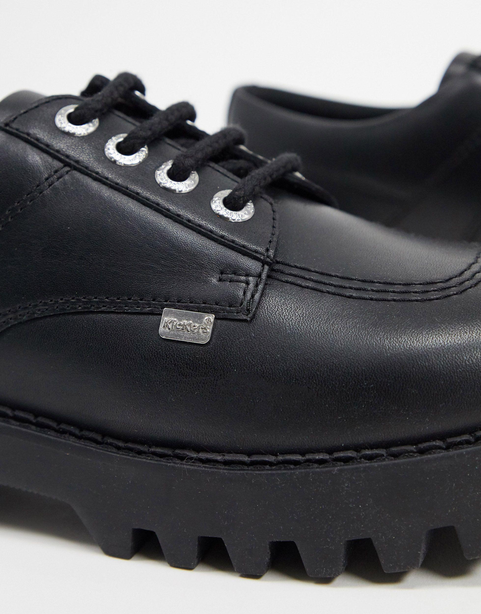 Kickers Kizzy Chunky Derby Shoes in Black for Men | Lyst