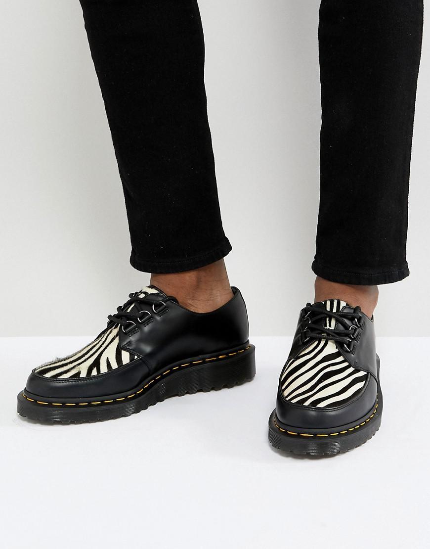 Dr. Martens Core Fusion Zebra Creepers In Black for Men | Lyst