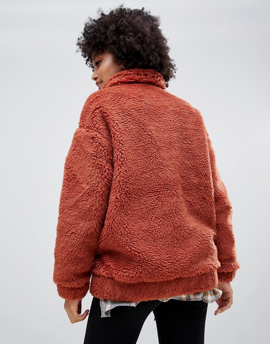 rust teddy jacket