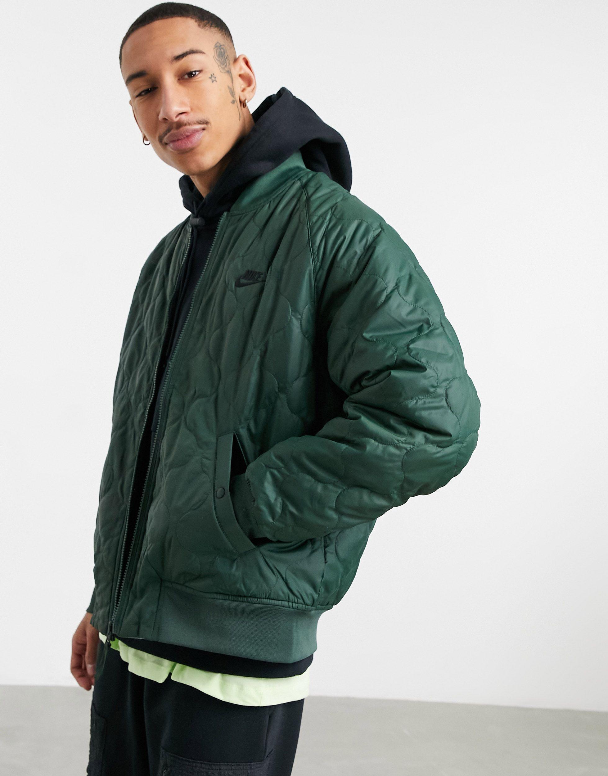 Nike Reversible Insulated Bomber Jacket in Green for Men | Lyst Australia