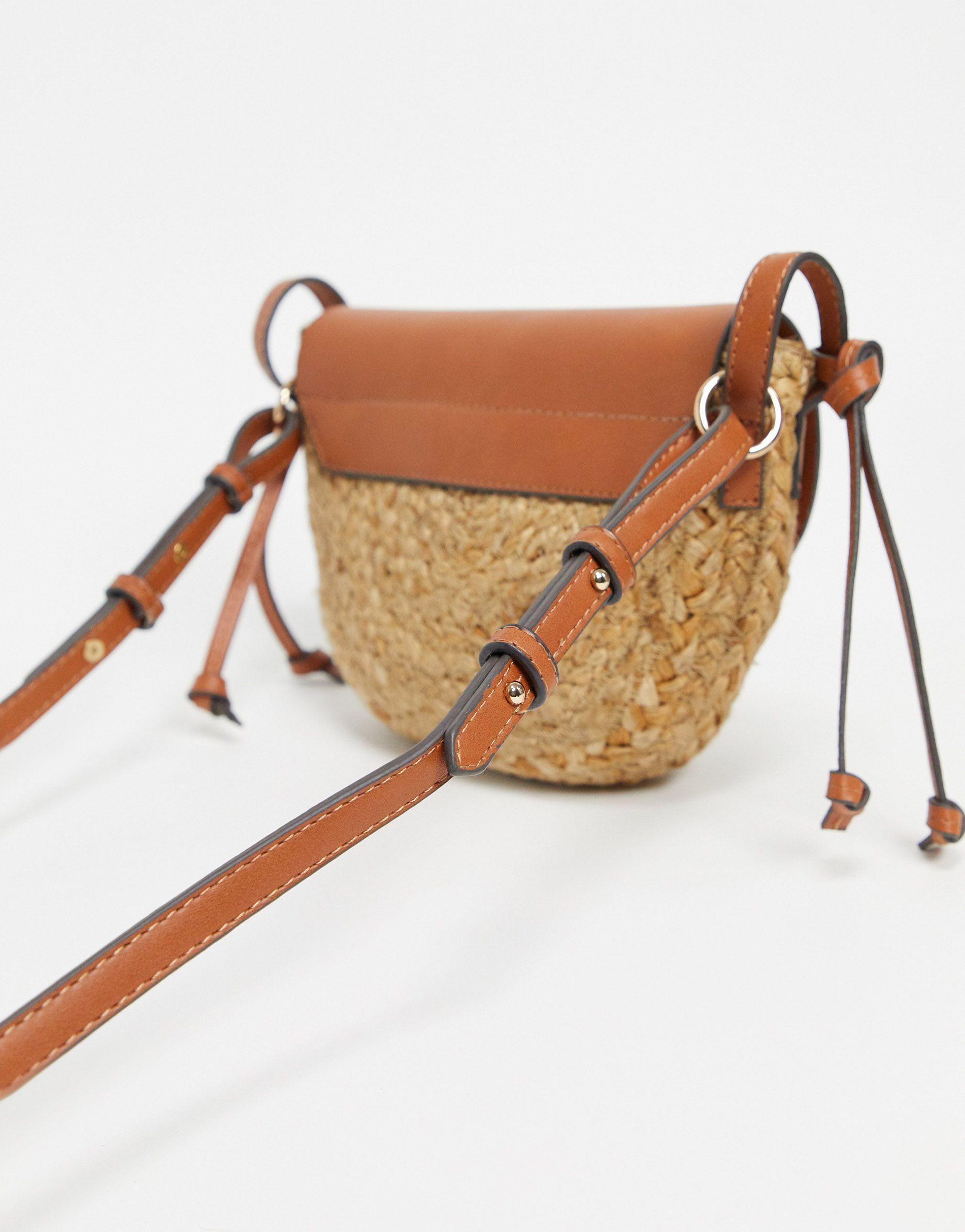 Mango straw crossbody bag hotsell