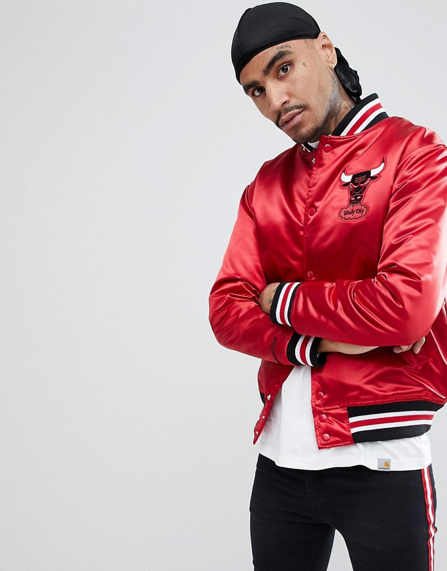 Mitchell & Ness Nba Chicago Bulls Satin Jacket in Red for Men | Lyst Canada