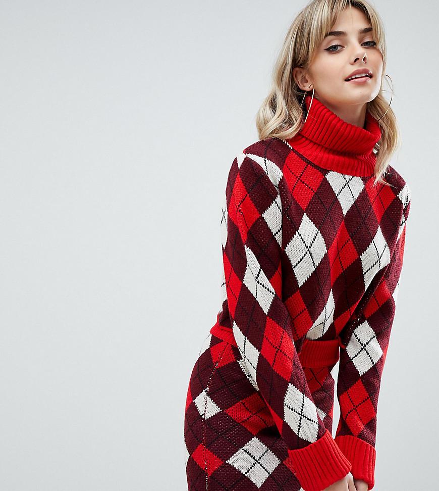 red jumper pretty little thing
