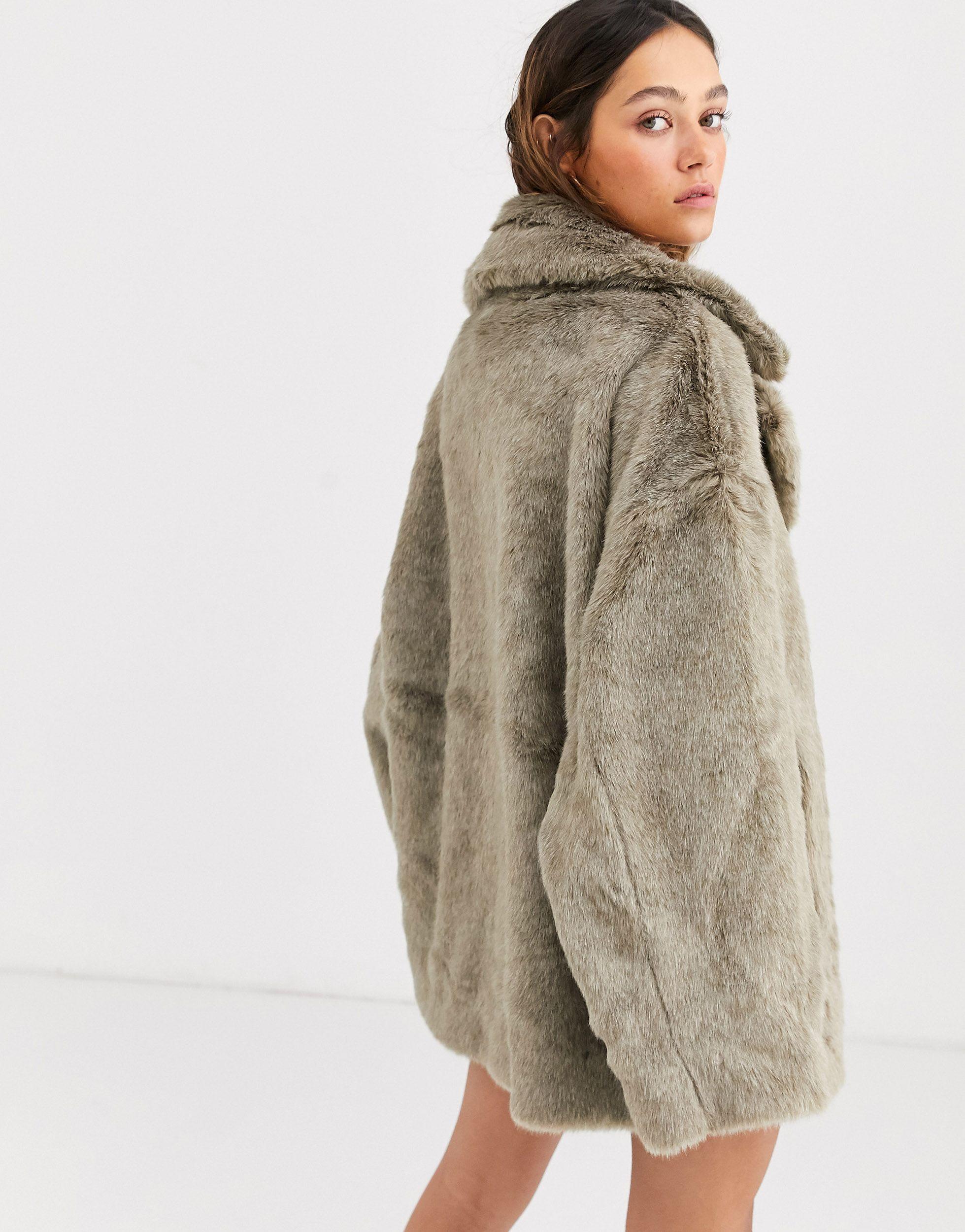 weekday tabitha faux fur jacket