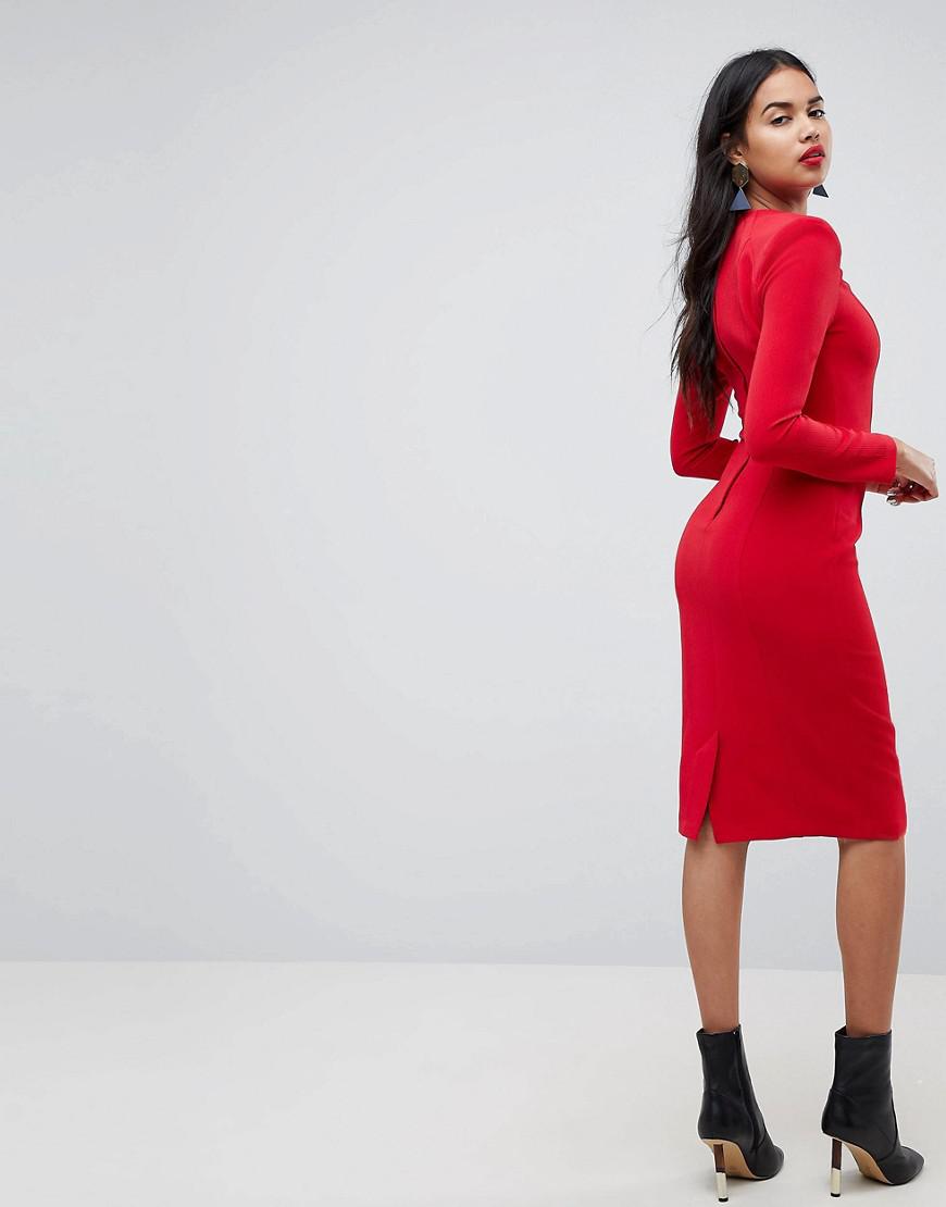 asos shoulder pad dress