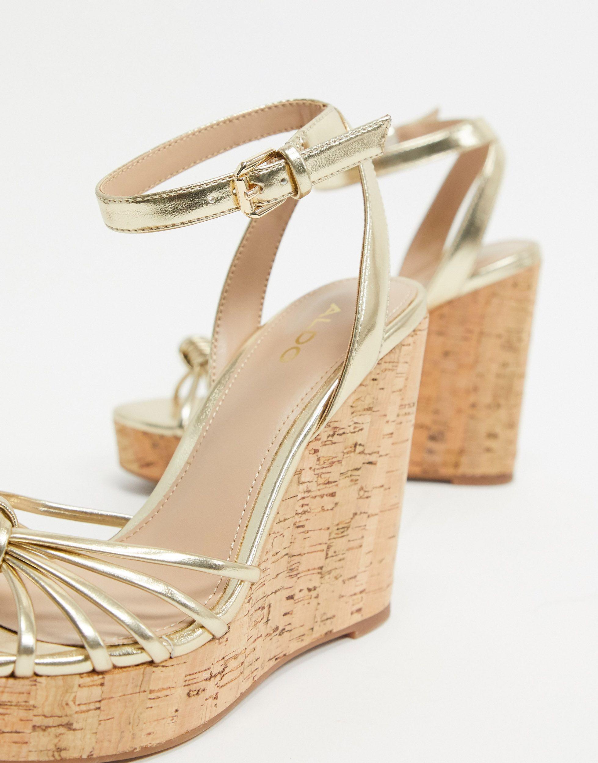 Kaoedia - Sandales en cuir à talons compensés ALDO en coloris Métallisé -  Lyst