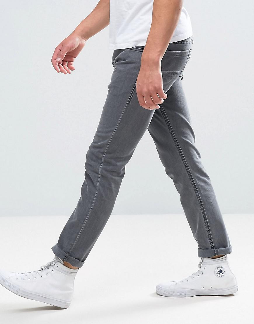 DIESEL Thommer Slim Stretch Jeans 681d Grey Wash in Grey for Men | Lyst UK