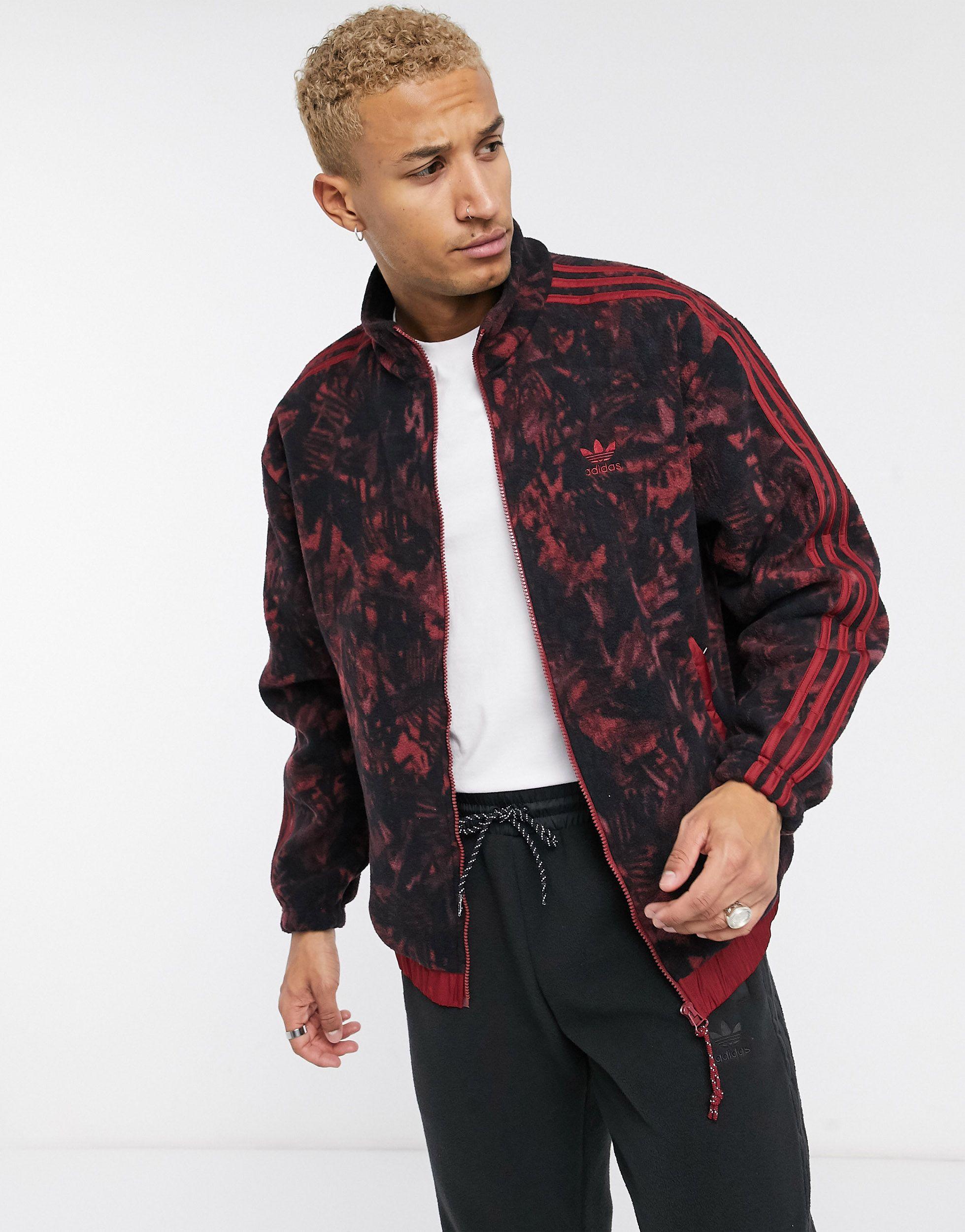 adidas Originals Tech Fleece Jacket With All Over Print And Reflective ...