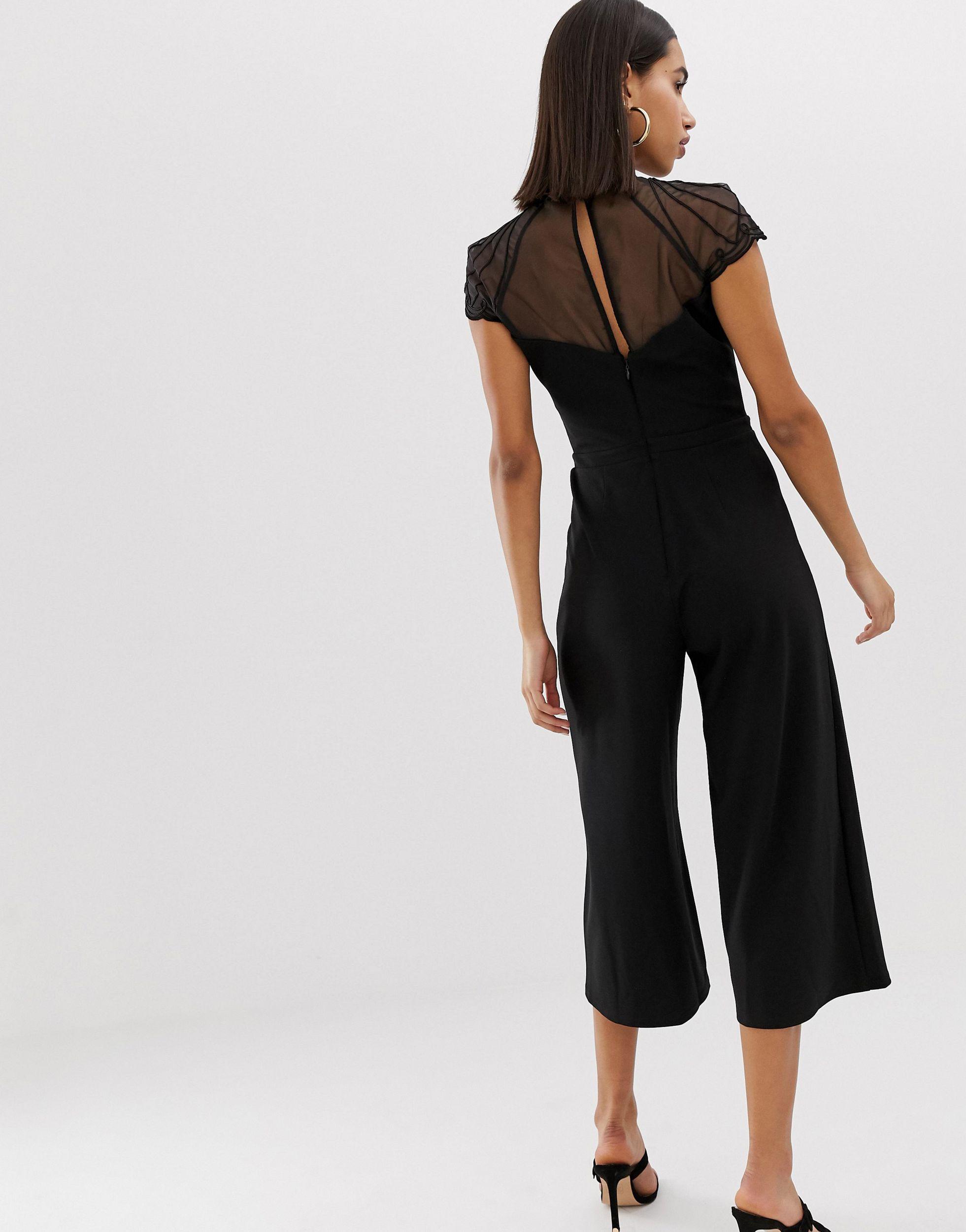 lipsy floral culotte jumpsuit