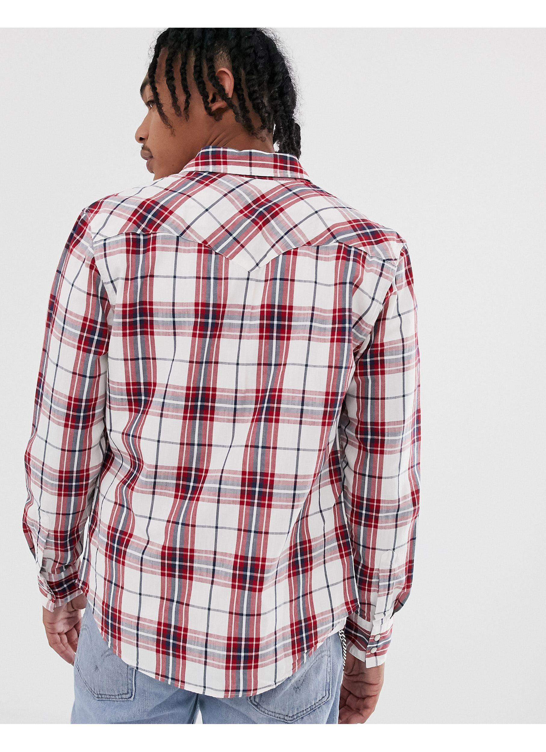 Barstow - Camicia a quadri western a maniche lungheLevi's in Cotone da Uomo  colore Rosso | Lyst