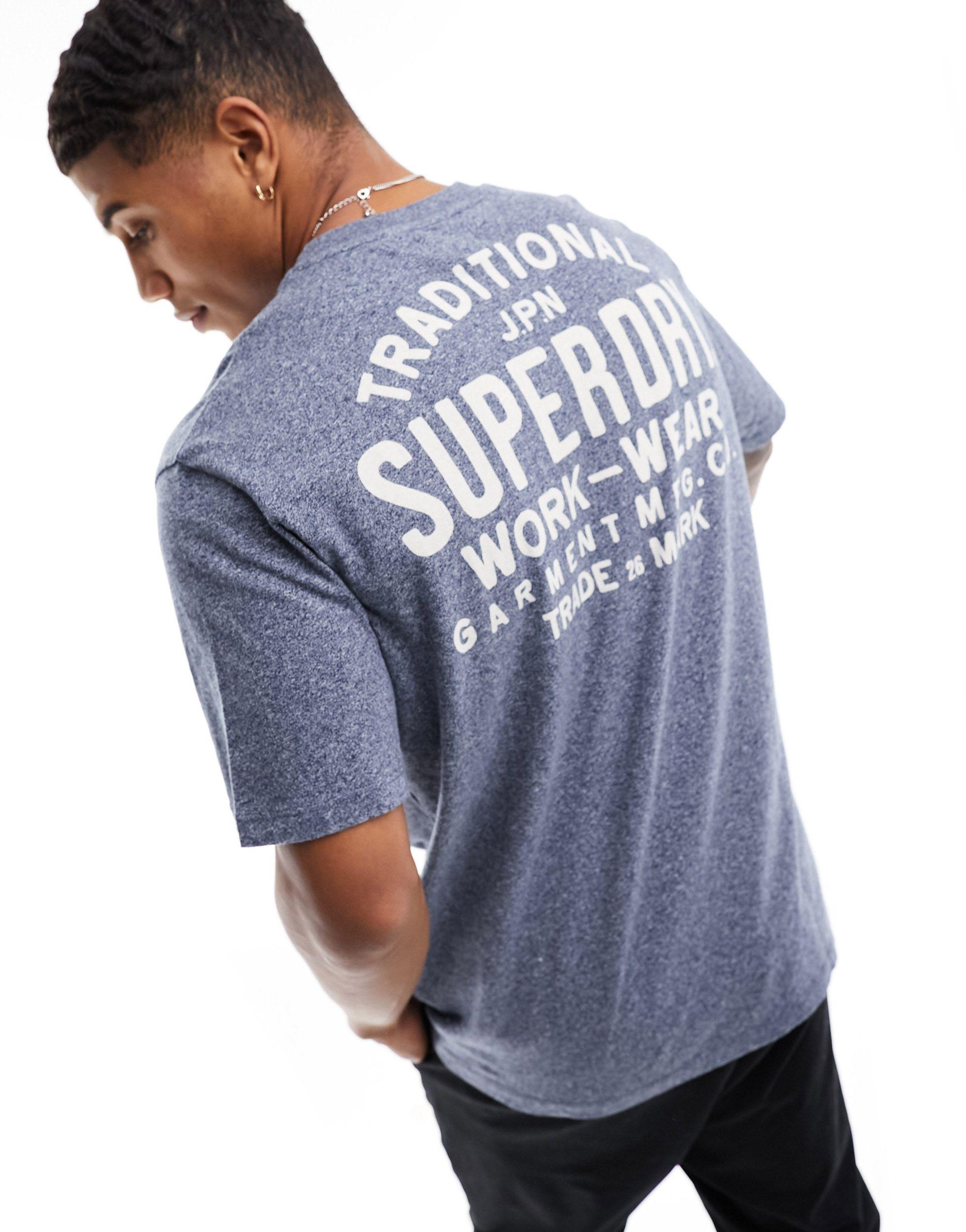 Superdry Workwear Chest Graphic T-shirt in Blue for Men | Lyst UK