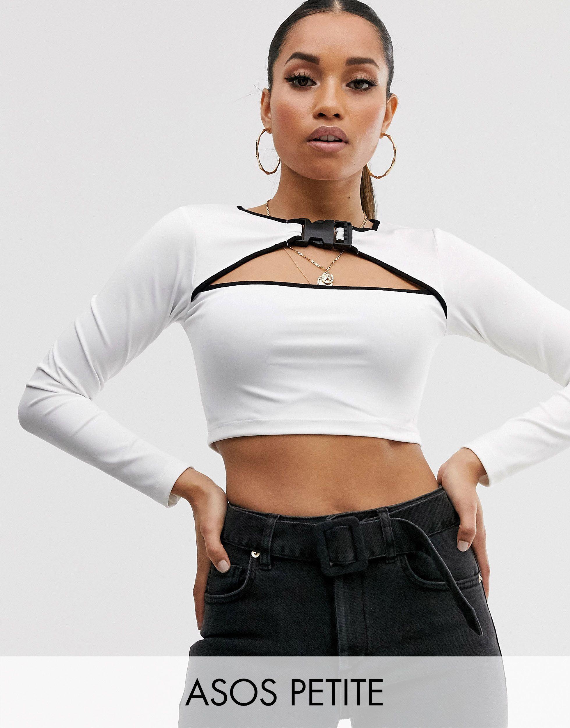 cut out front crop top