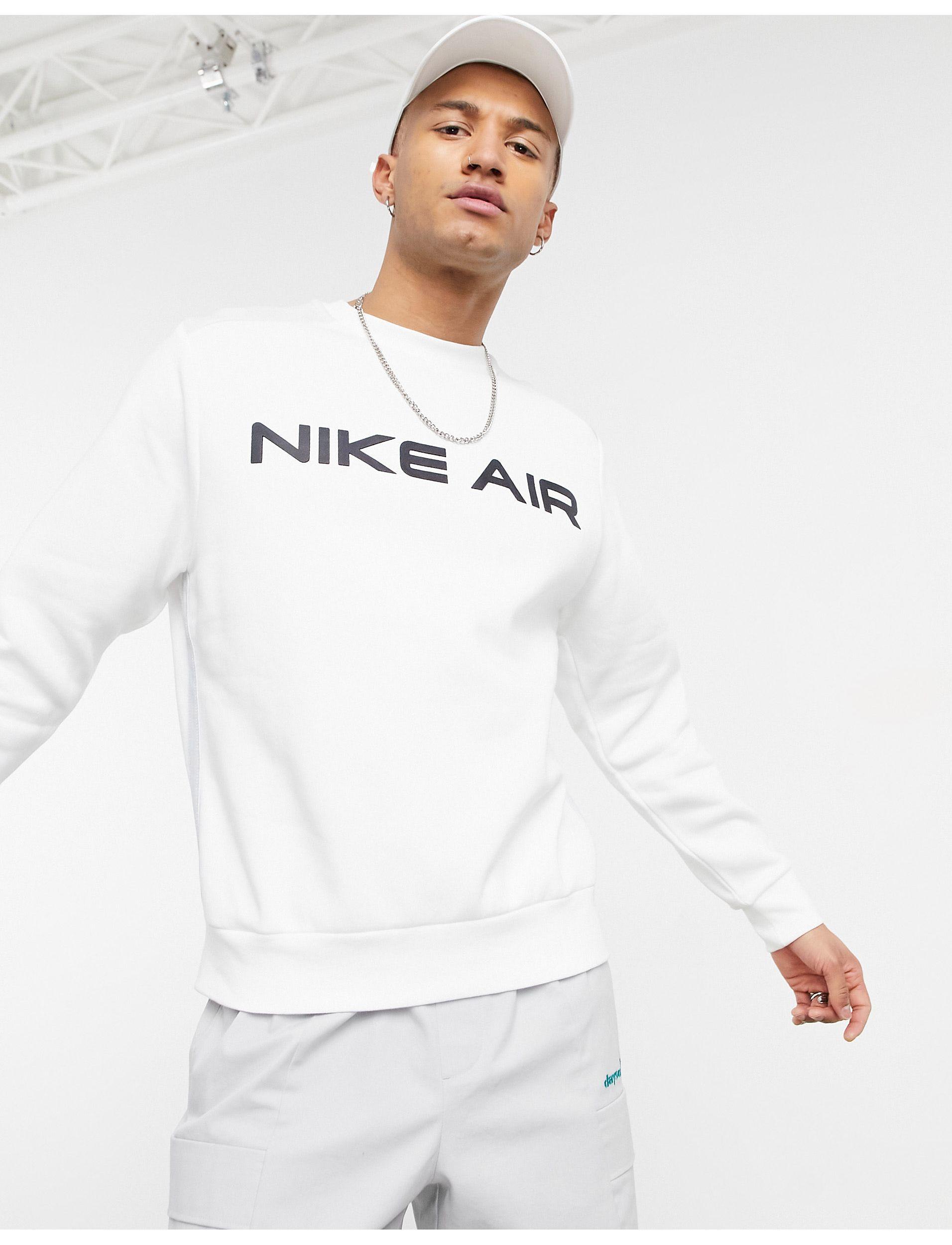 Nike Air Crew Neck Sweat in White for Men | Lyst Australia