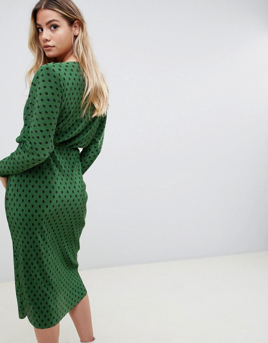 Green polka dot dress asos Clearance