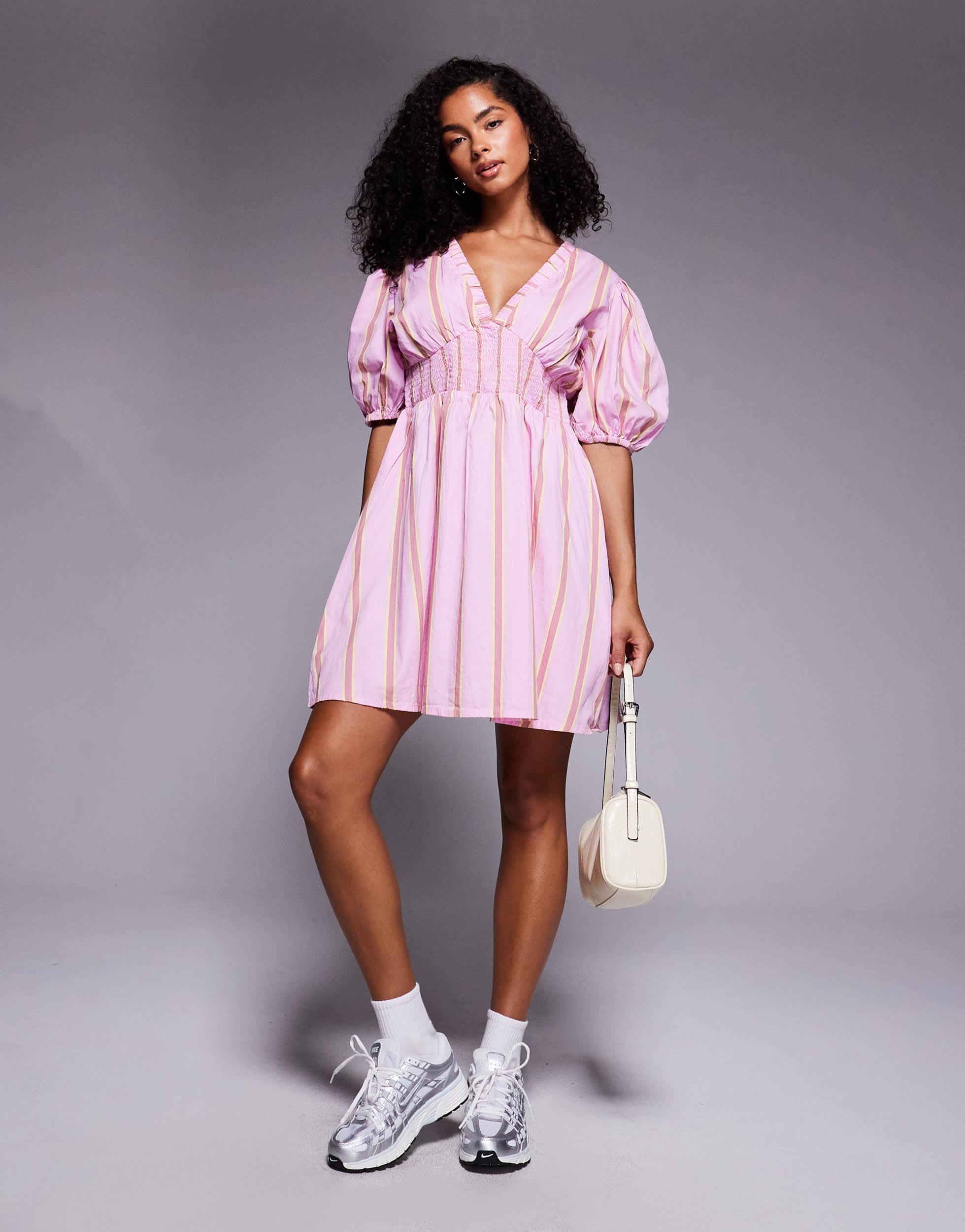 River Island Puff Sleeve Mini Dress River Island Puff Sleeve
