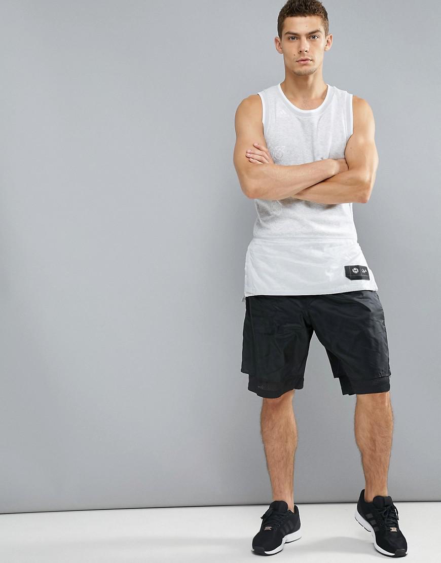adidas Adidas Double Layer Basketball Shorts in Black for Men | Lyst