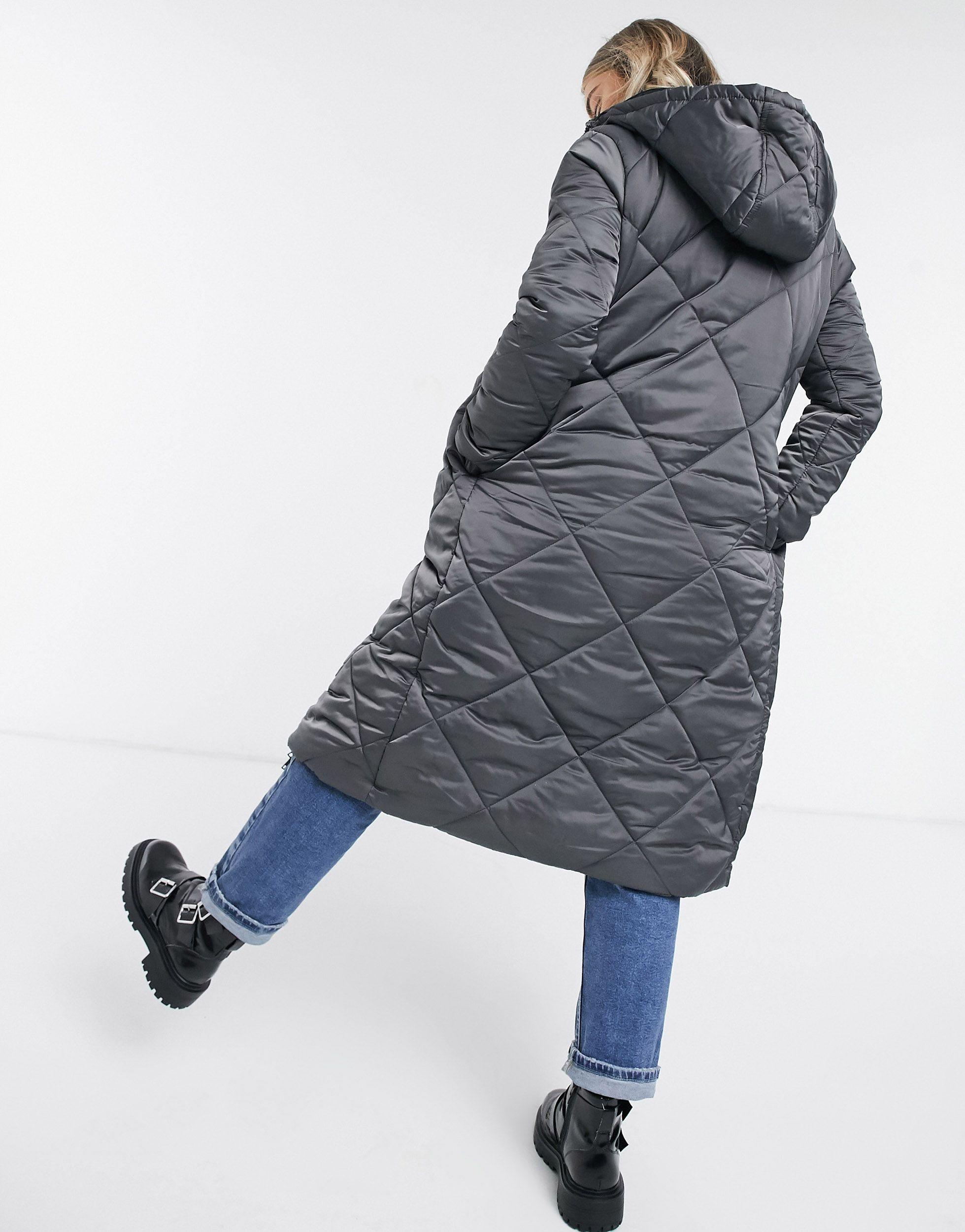 satin longline jacket